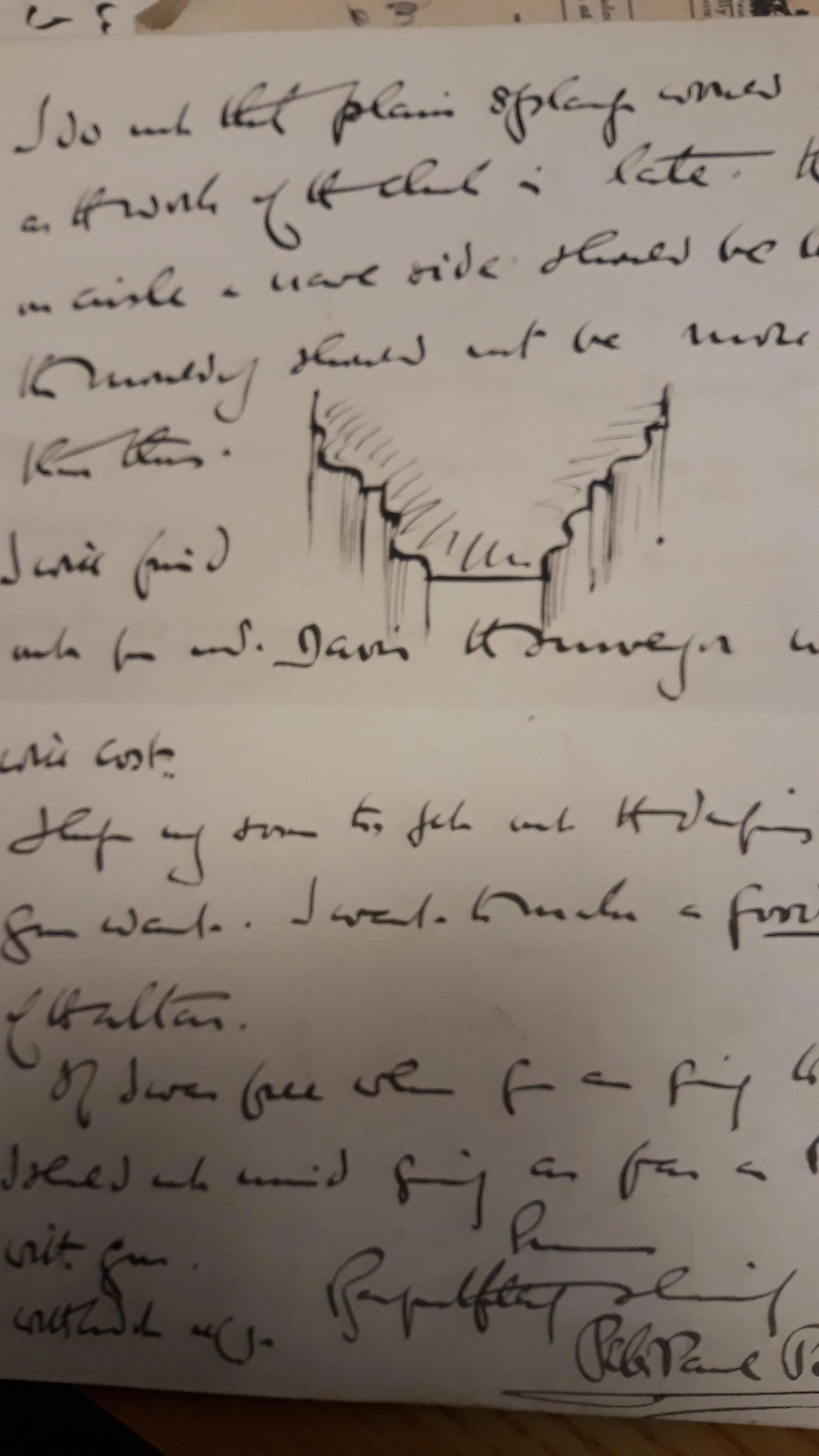 One of Peter Paul’s letters with sketch