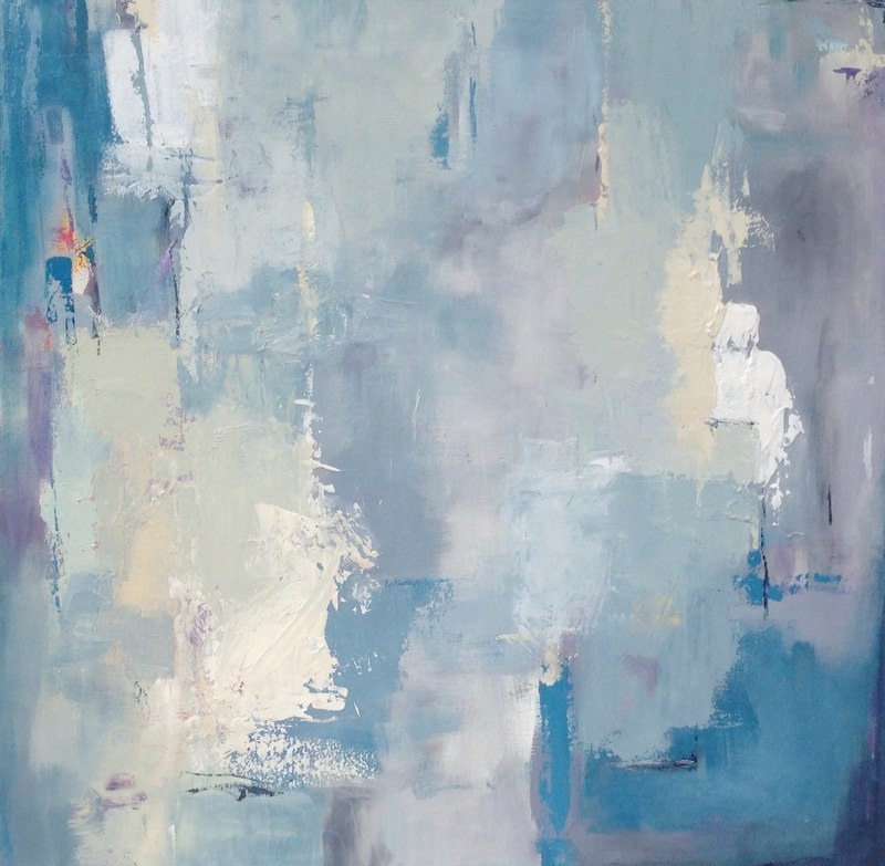 Blue Abstract 713 36"x36" acrylic on canvas