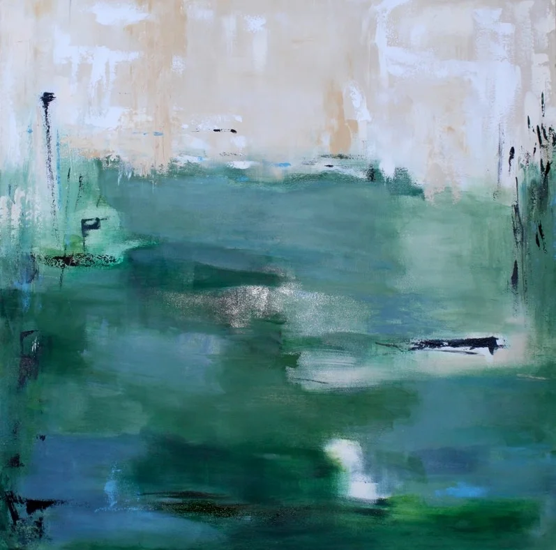 Green Abstract 66 36"x36" acrylic on canvas