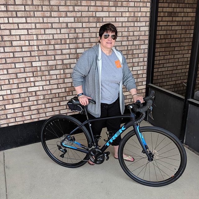 Congrats Patrica on your new @trekbikes Domane! Happy Riding!
.
.
.
#roadbike #trekbikes #shimano #domane