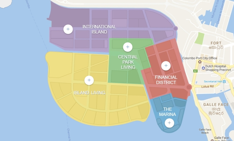 CHEC’s plan view of the reclaimed land, just south of the existing port