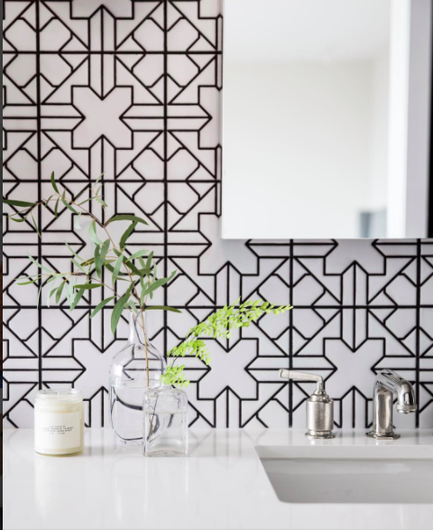 interesting pattern: tile grout should blend