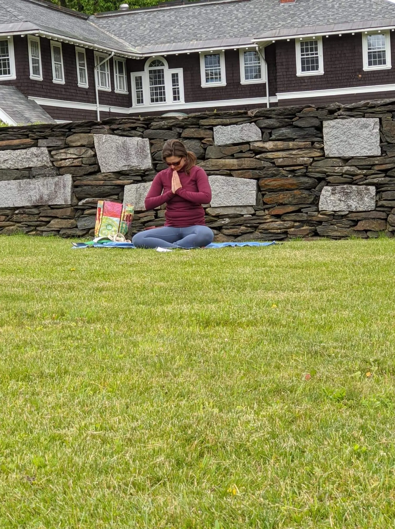 Outdoor Yoga with Lindsay at Goddard College Clockhouse