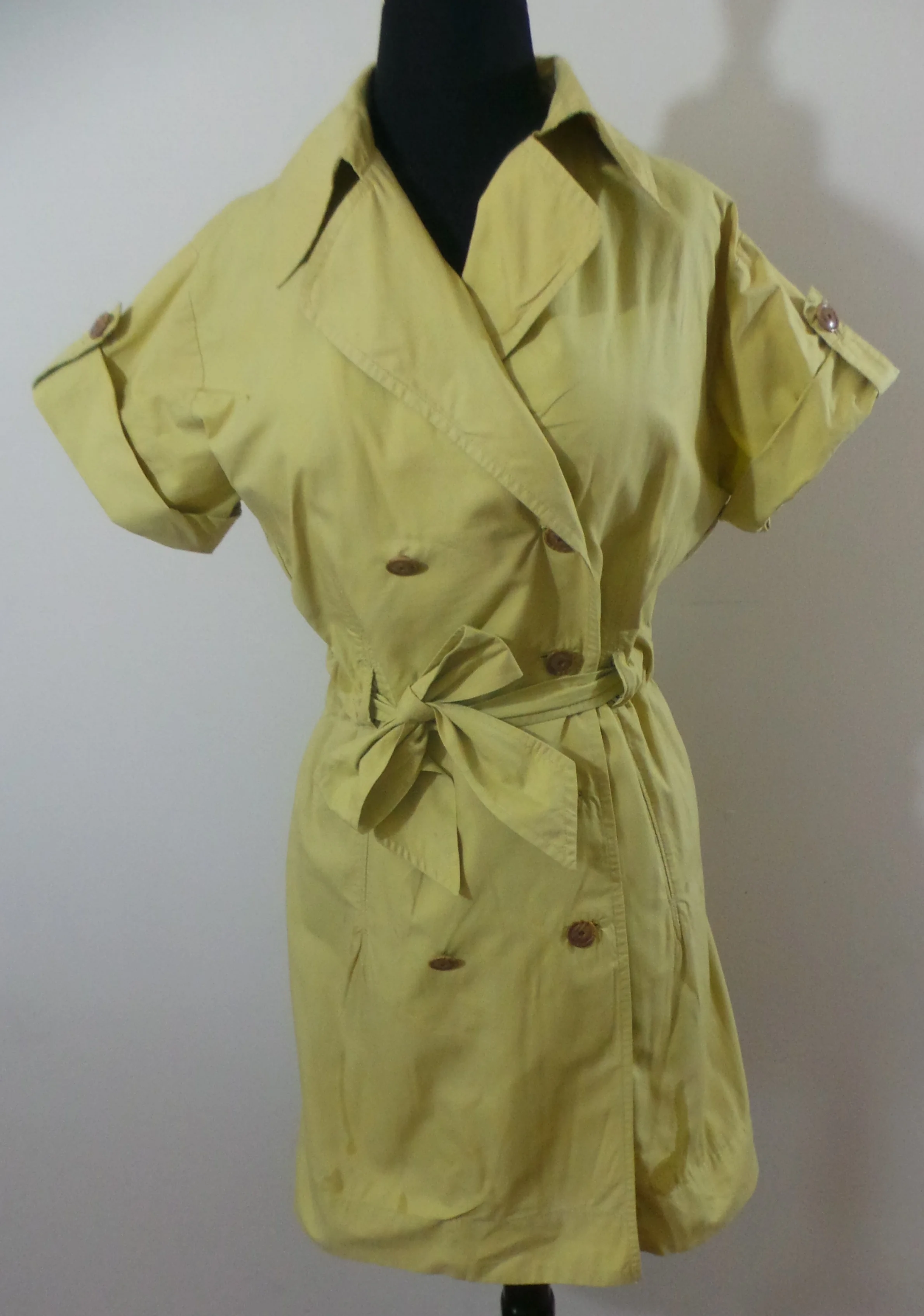 short sleeve trench dress