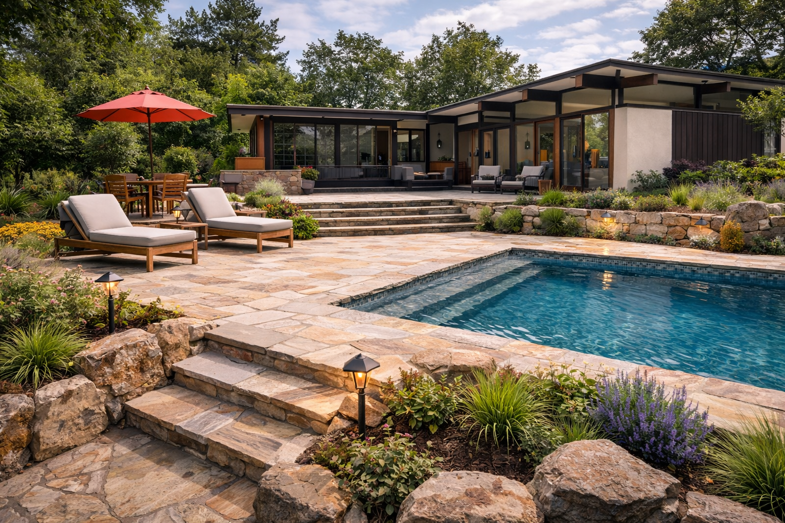 Natural Stone -
Add timeless elegance to your property with our natural stone installations..