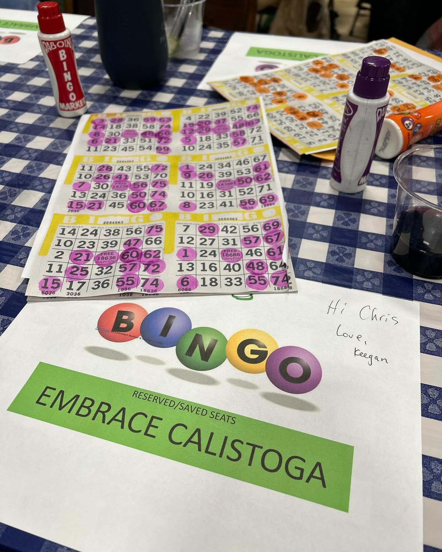 Calistoga Rotary Annual Bingo Night!  Giving back feels good!  Thankful for our little village! #rotary #calistogarotary #fundraiser #thisiscalistoga #visitcalistoga #bedandbreakfast