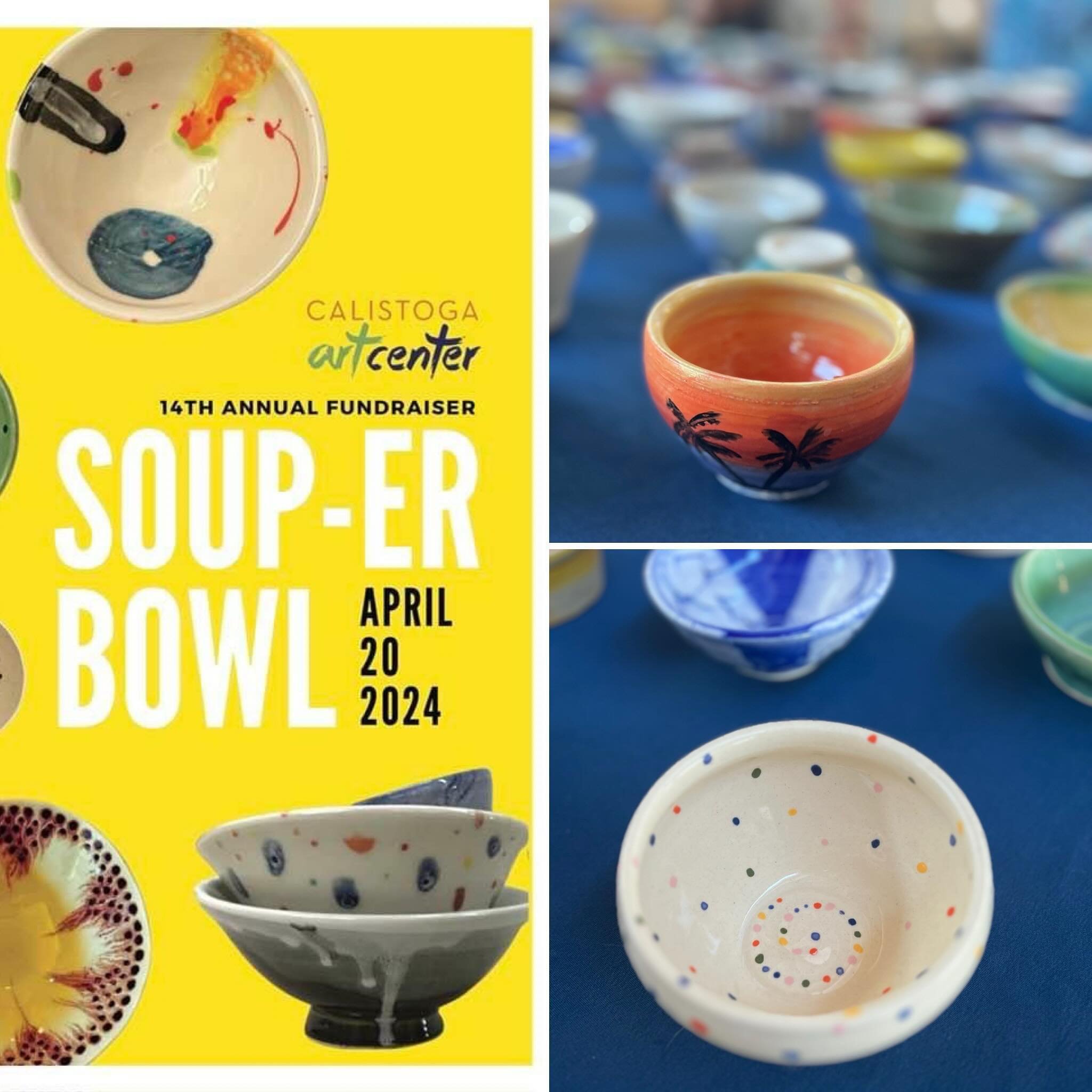 Proud to donate to and attend the 14th Annual Souper Bowl fundraiser for the Calistoga Art Center!  Lots of soup, wine, laughter and fun!  It takes a village!  @caliartcenter #ittakesavillage #fundraiser #smalltownlife #bedandbreakfast #thisiscalisto