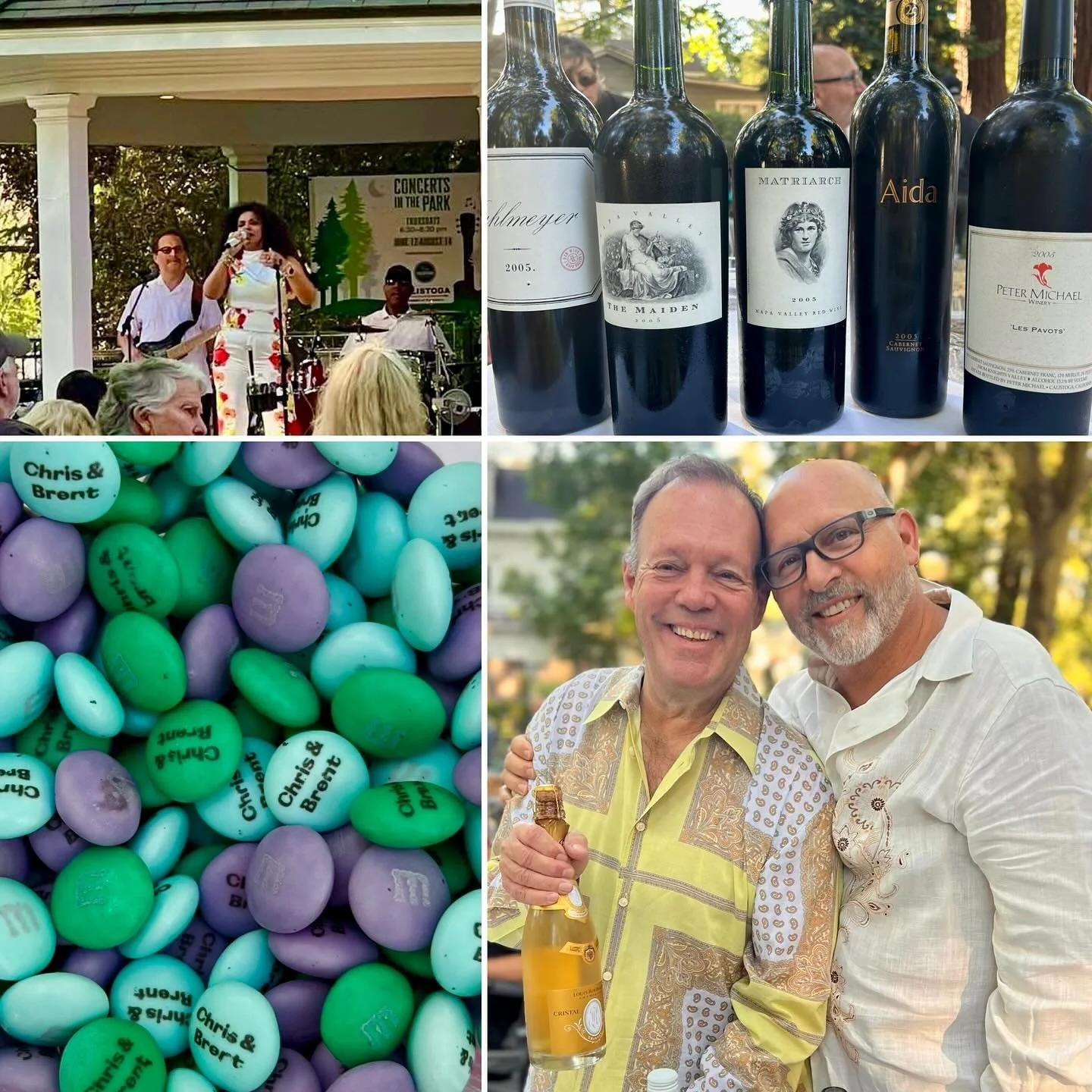 Concert in the Park season finale!  Maya Latin Roots. Friends, food, wine and our 20th Anniversary!  Harvest is just around the corner! #happyanniversary @mayalatinroots #visitcalistoga #thisiscalistoga #wineporn #bedandbreakfast @harlanestate @viney