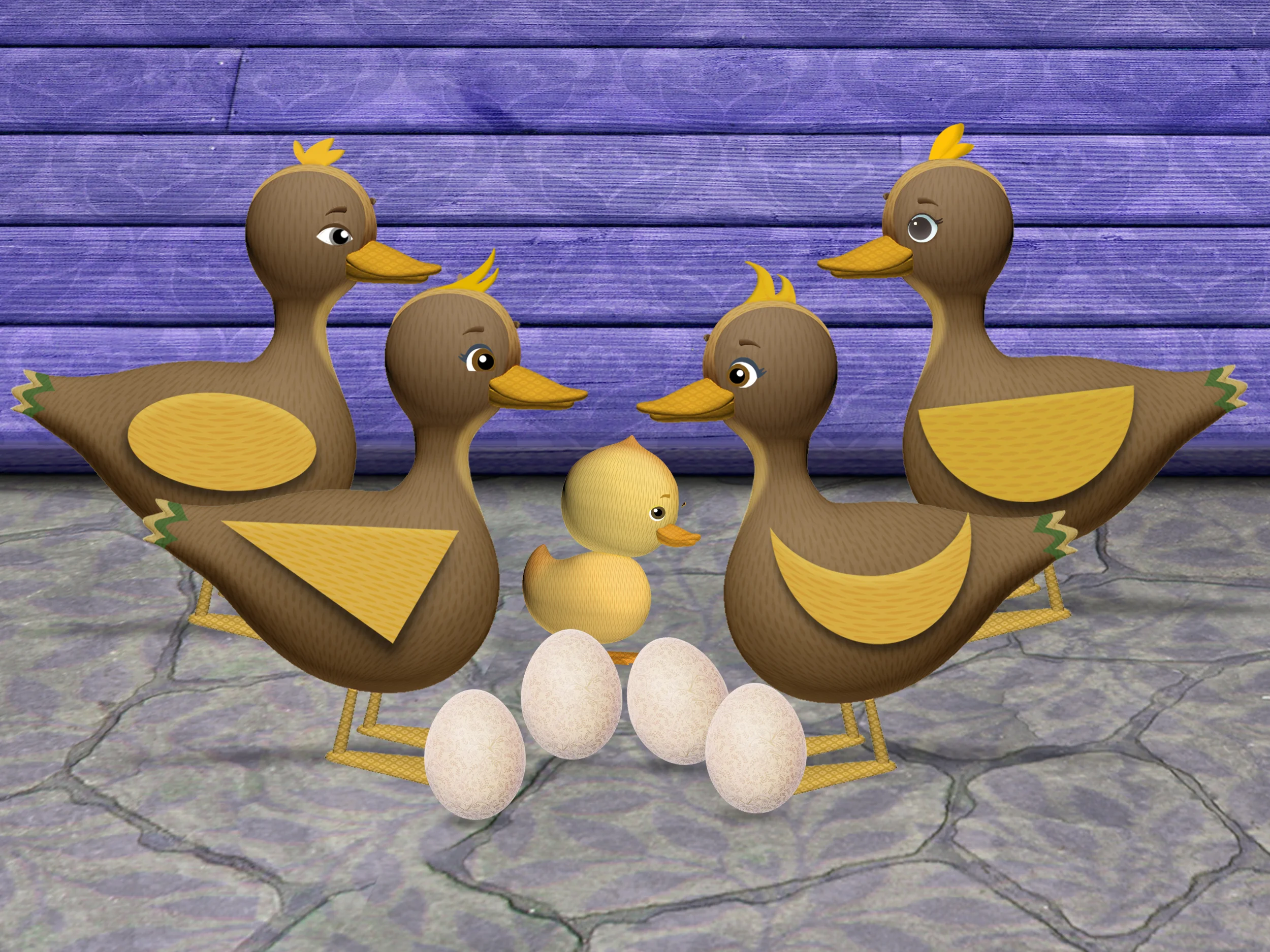 "Shape Ducks" character and background design for Team Umizoomi , Nickelodeon