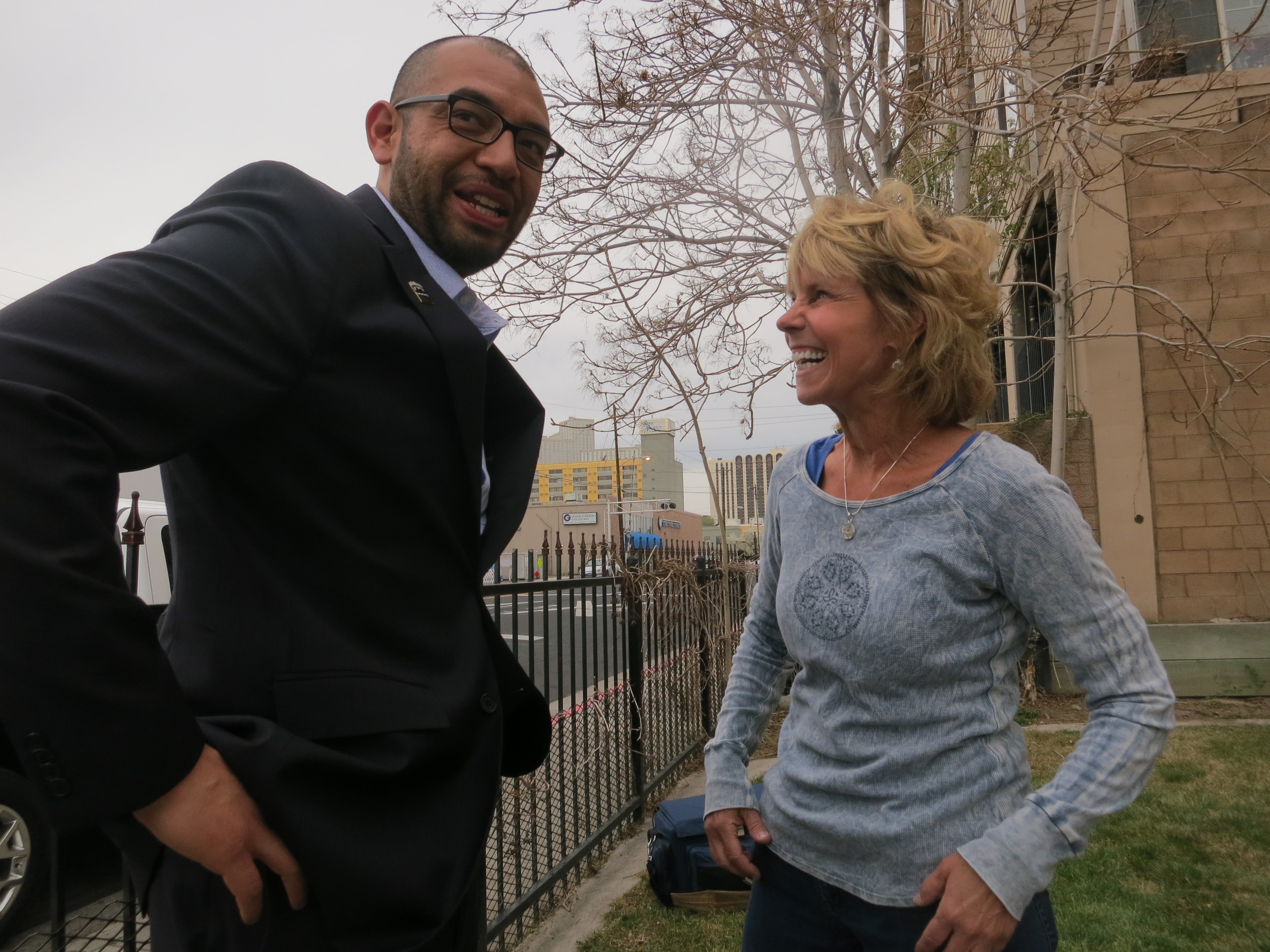 Supportive politicians like City Councilman Oscar Delgado showed up.