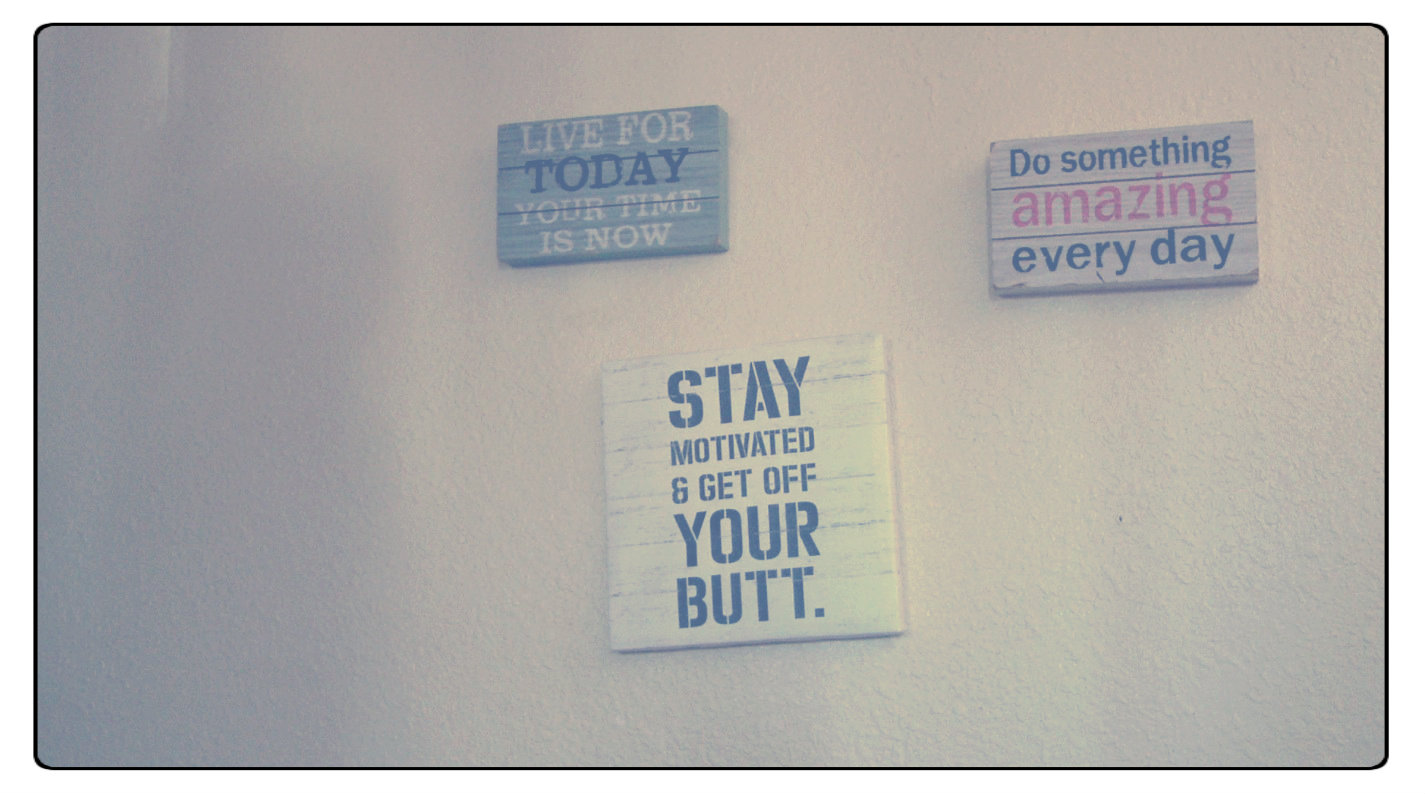Inspirational messages lined the walls of the Eddy House.