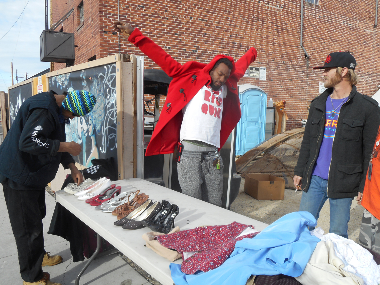 Shinobi in red coat: "Hopefully we can continue to do this as long as possible and change the world one jacket at a time."