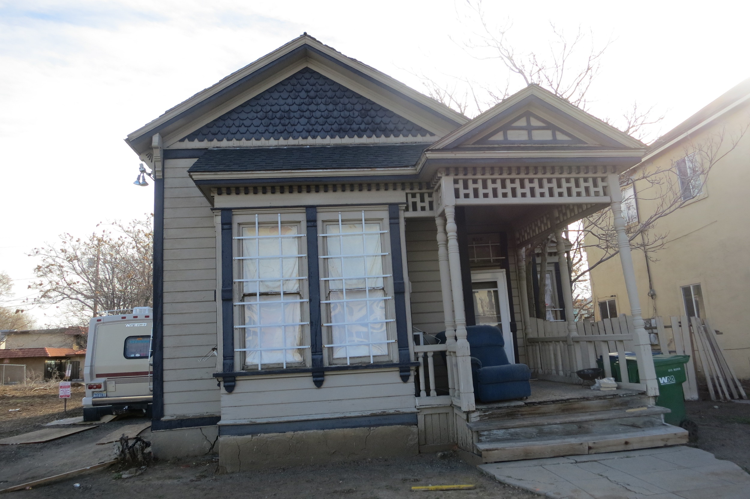 A small home with a basement made of river rock is one of the homes on the cutting block.