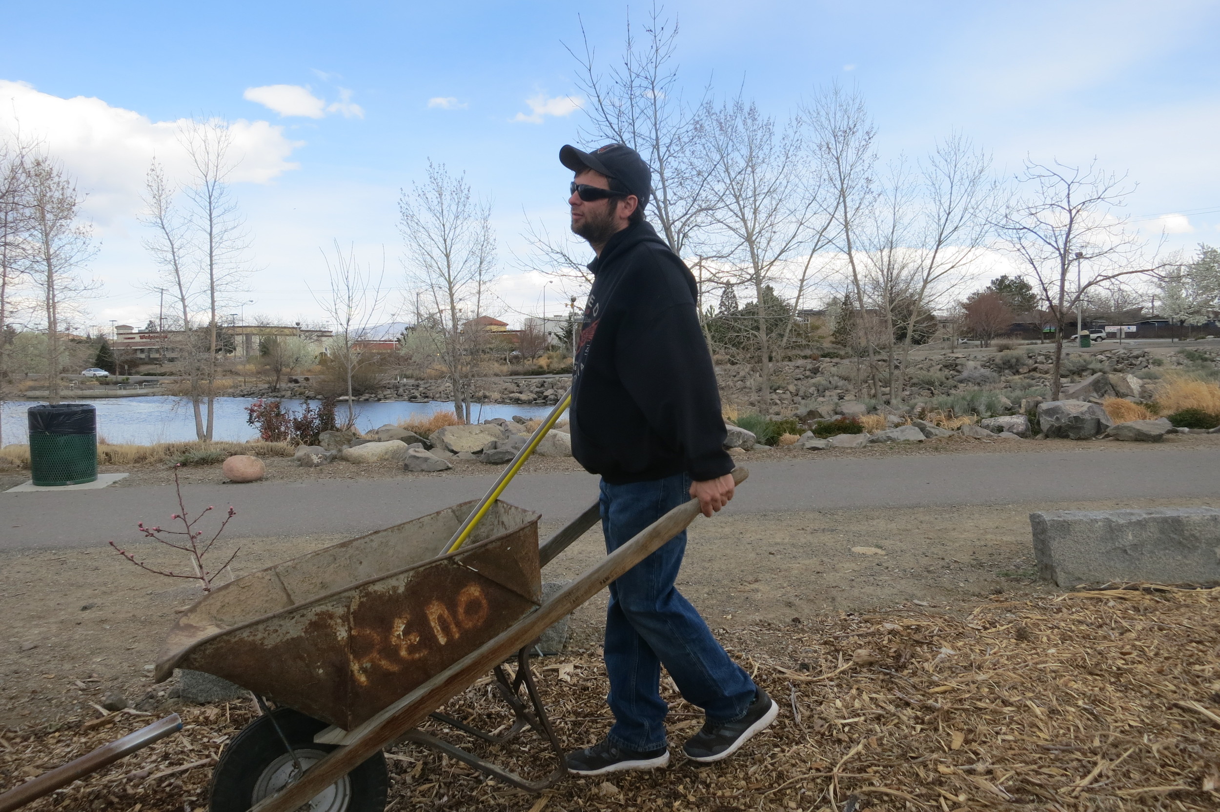 "I like getting outside and digging in the dirt," said volunteer and organic farmer Ross Tisevich.