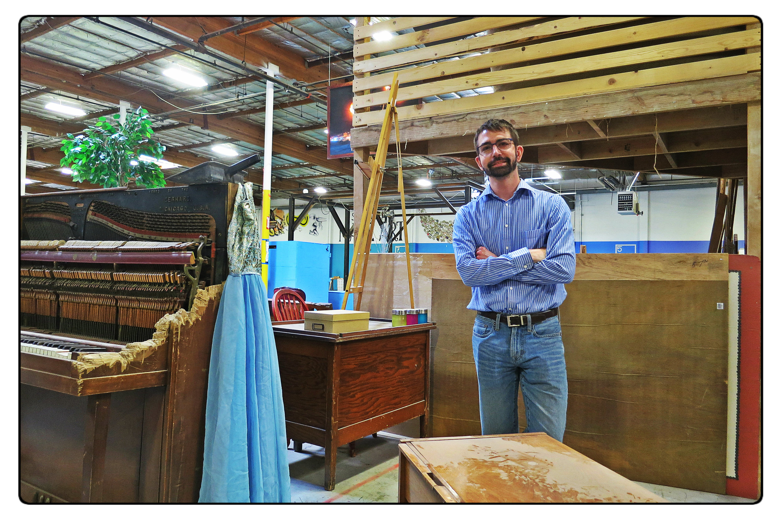 Jay has a six by seven space at the Generator art space in Sparks where he intends to build a neighborhood library.