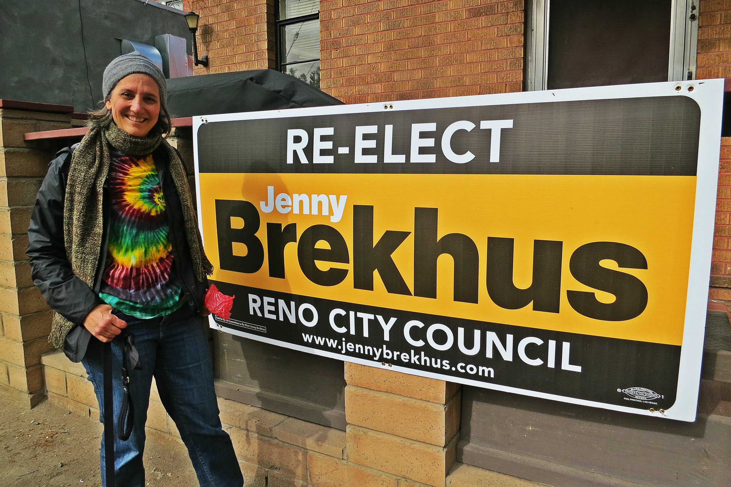 Brekhus, this week in the middle of a morning dog walk, believes among other things in artists, walkable downtown areas, effective planning, affordable housing, and her own re-election.