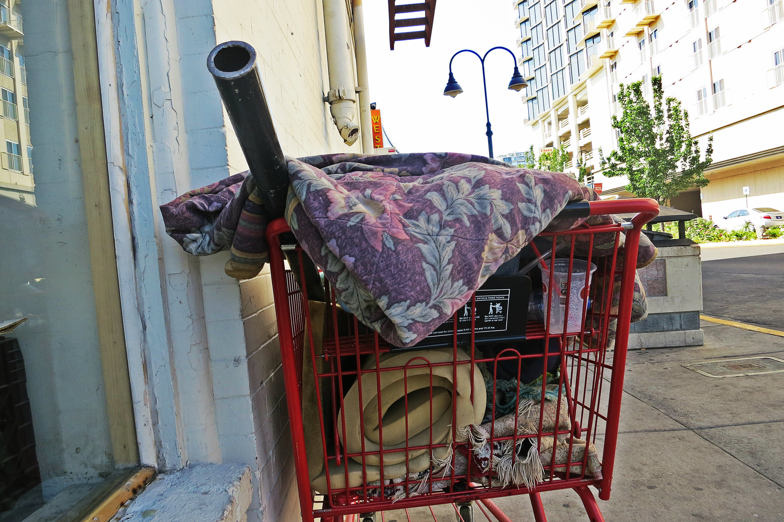 “I’ve got rugs in there to lay down on the ground, a blow torch and a Didgeridoo.”