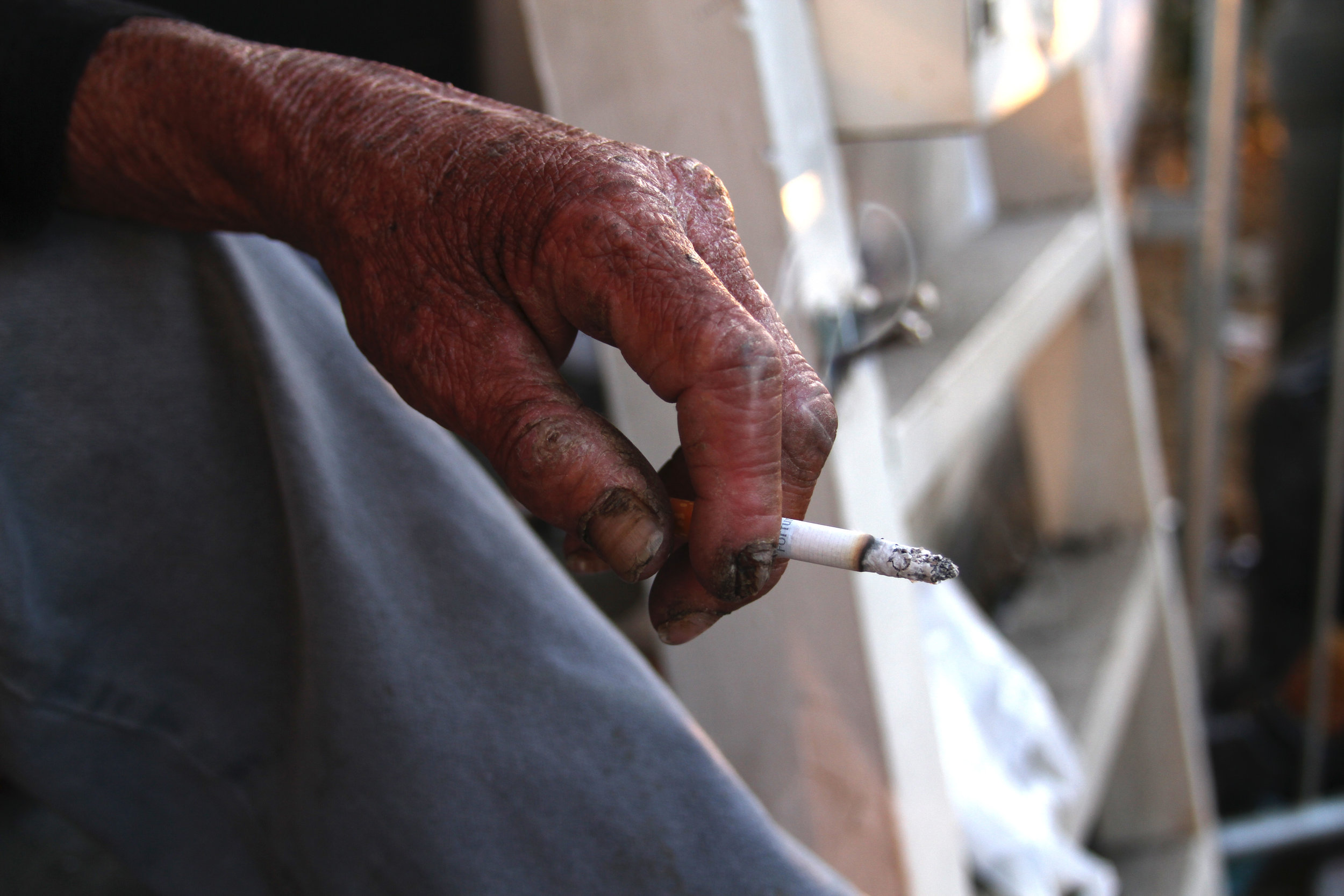 “Nobody gives a f***,” he says. “I want someone to make me clean windows. I’m out of work and 72 years old.”
