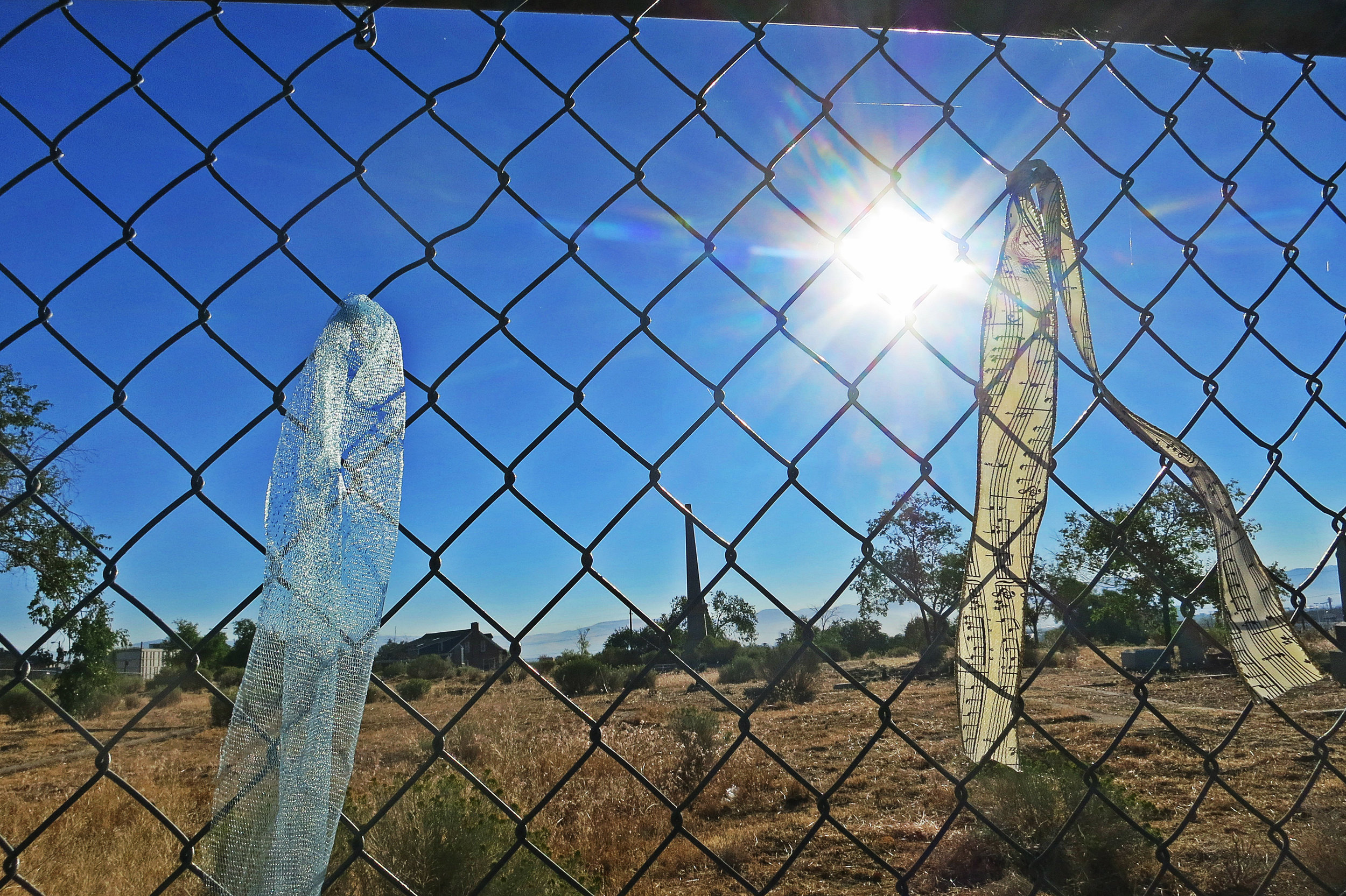 "These are people who have come to tie ribbons on the fence to show their support for preserving the cemetery."