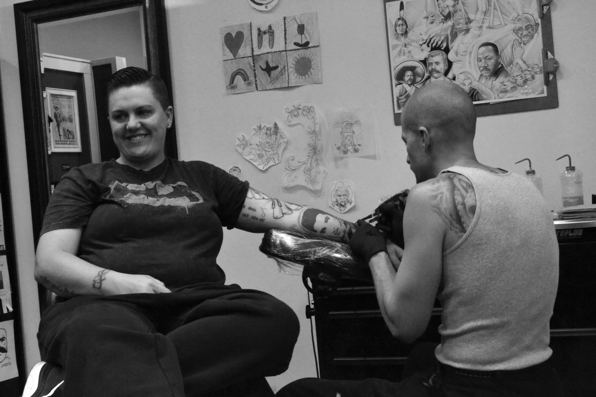 "Custom, one of a kind tattoos with deep meaning, in a safe space is the demand we provide for the people," Skinner says.“Sharing a bond with the person walking through the door and becoming old friends, and quick, is my favorite part of the art (...) Our people offer up a lot of trust that we take very seriously. Our goal is to always honor that and give our very best back to the people."