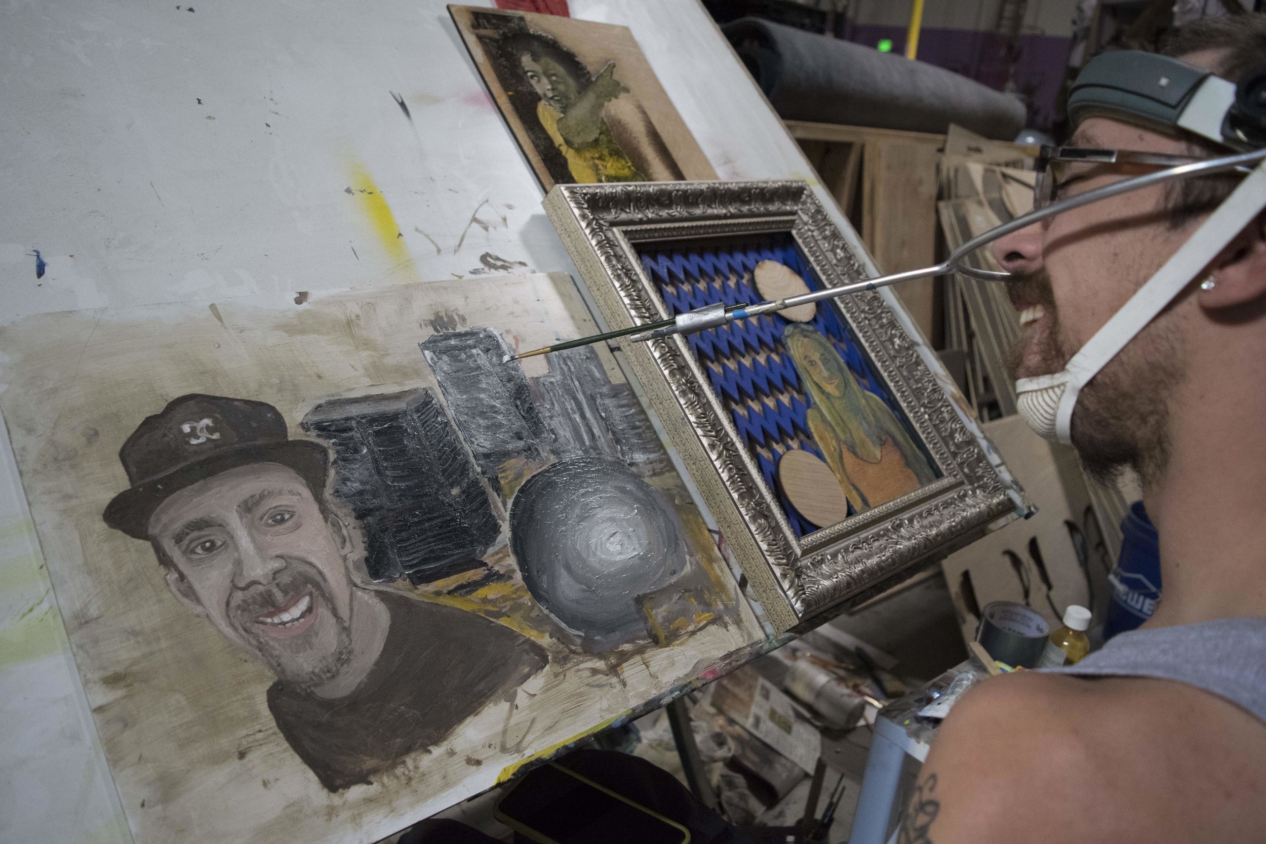 “A lot of people think people with disabilities can’t do anything at all,” says 23-year-old Creative Potential artist Connor Fogal. He has limited use of his arms and legs due to cerebral palsy.