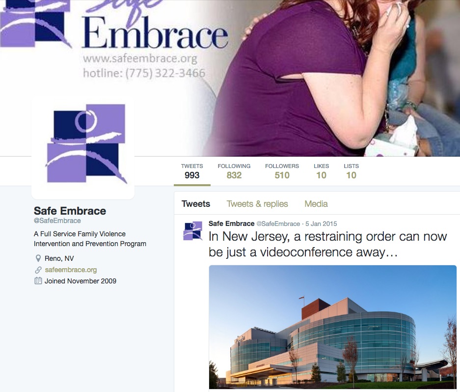 Safe Embrace also has a Twitter account.