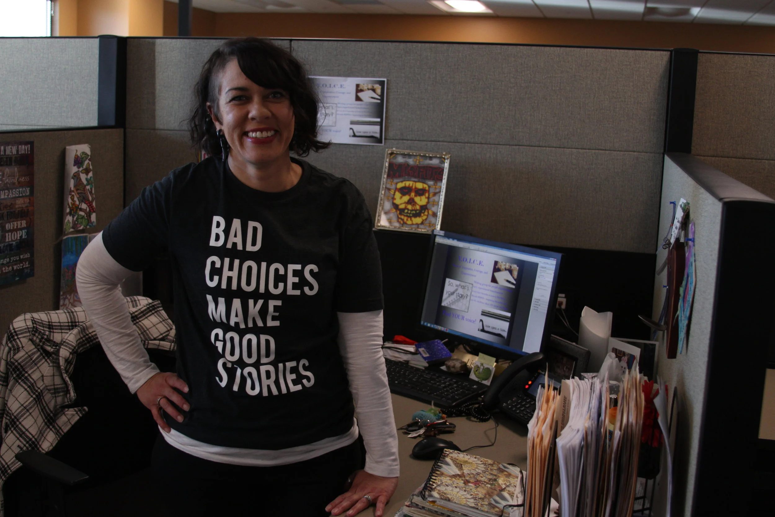 Lisa Lee previously spent eight years living on the streets in various cities across the United States. She now works at Northern Nevada HOPES as a community-based case manager. She is also a graduate student at the University of Nevada, Reno. Photo by Jose Olivares for Our Town Reno.
