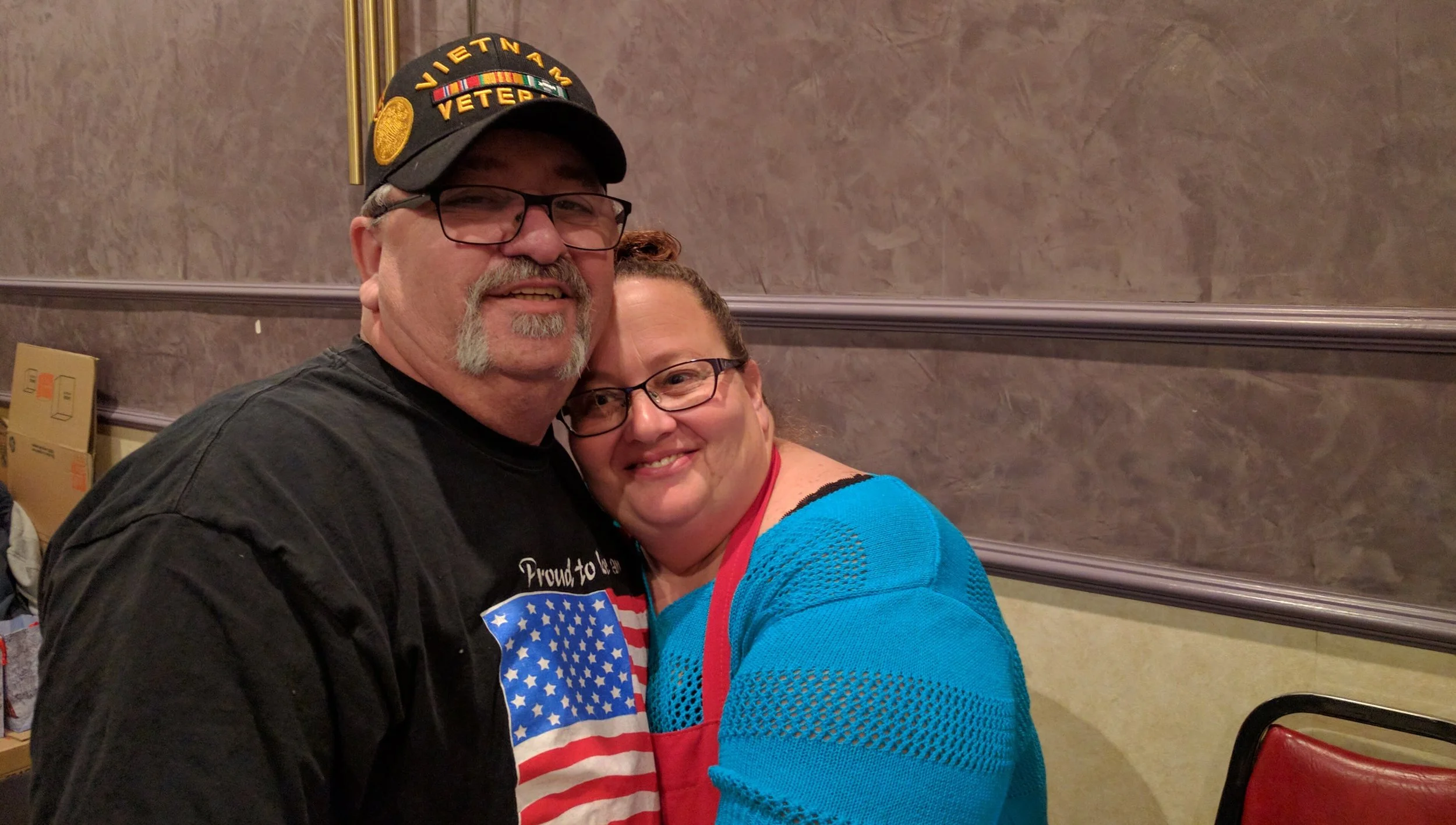 The Mellos with the Reno Sparks Homeless Veterans organized a recent holiday meal where homeless and low-income Veterans and senior citizens were invited. Those who attended left with a full stomach, holiday cheer and a goodie bag.