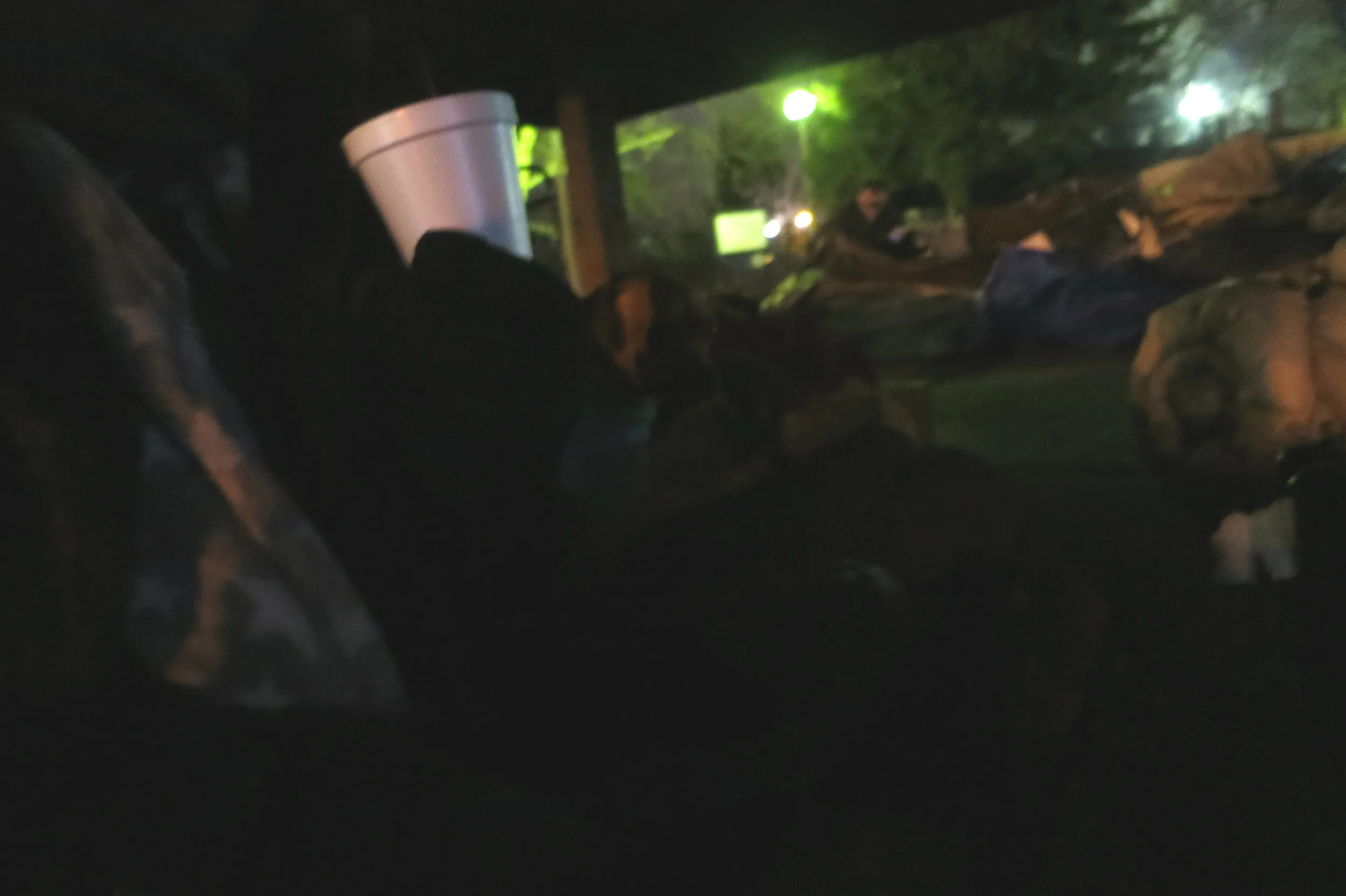 Warm drinks were offered to people who have been under threat of the rising Truckee river from their encampments, and then continuously moved around in recent days.