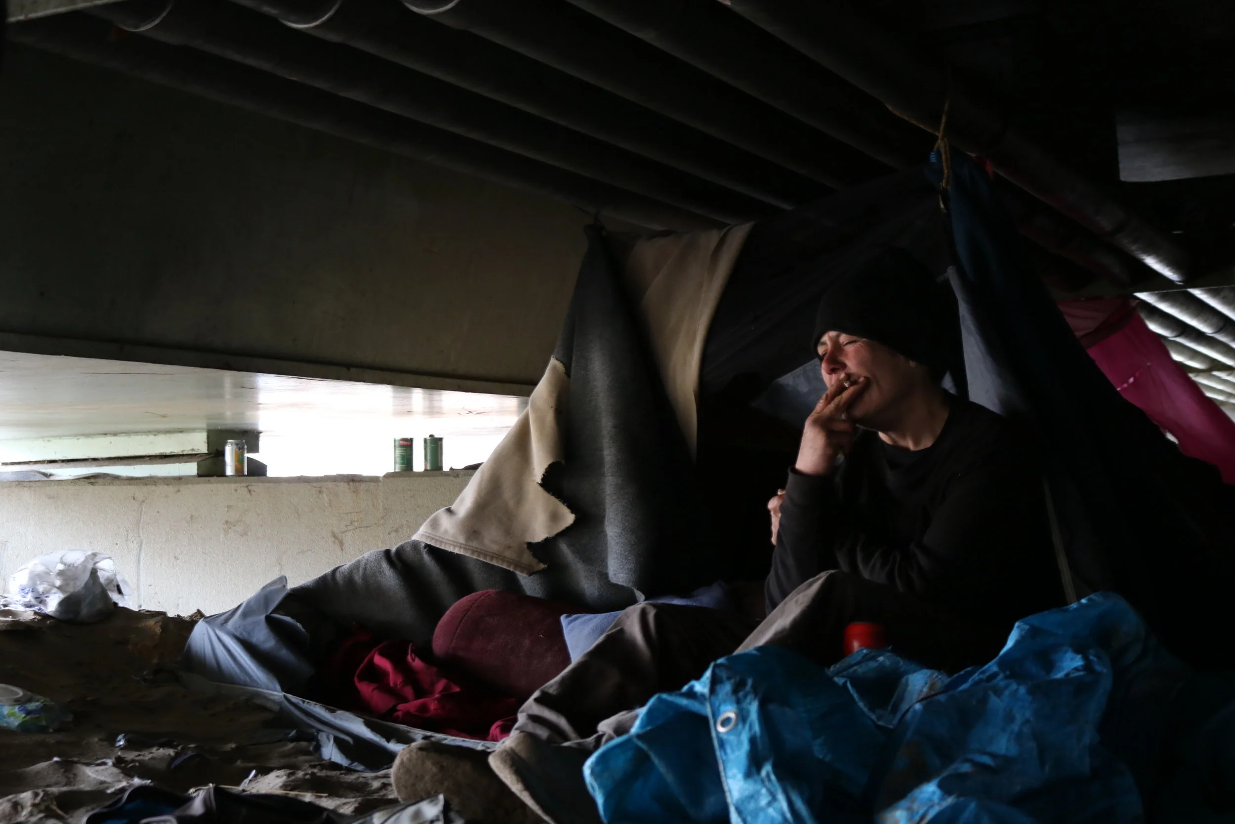 For thos e who make their home here, coming back to their belongings has been disheartening. If their camp sites are still somewhat intact, everything is soaked. "It was all wet," Catherine Clark said. "Everything that I had there that was dry, even the tent, is wet. Inside and out."