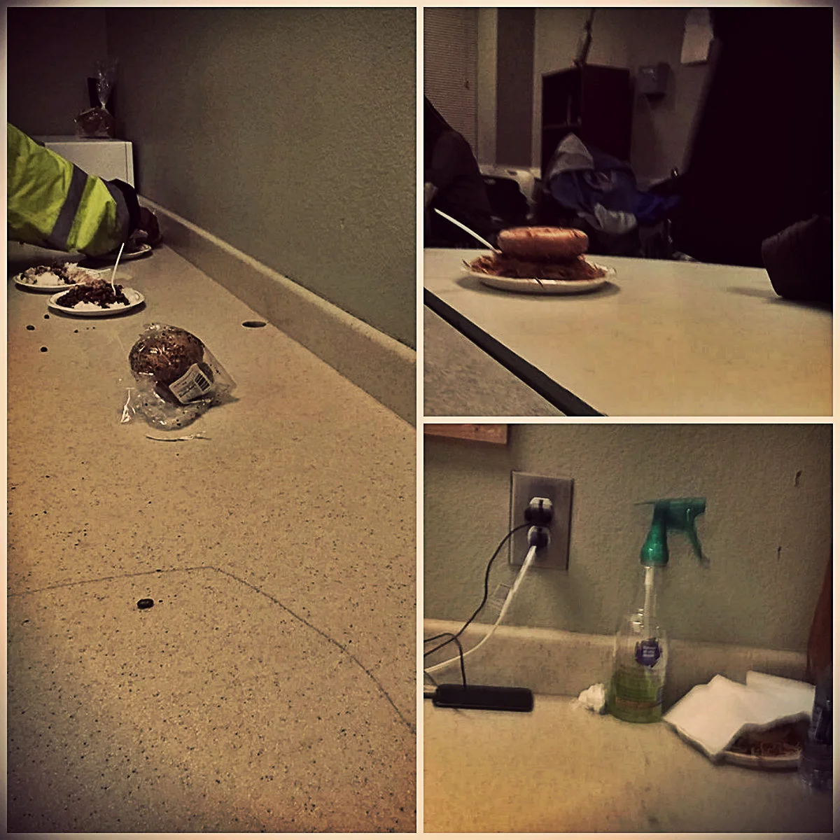 Food is left out for hours at the main shelter, barely eaten.