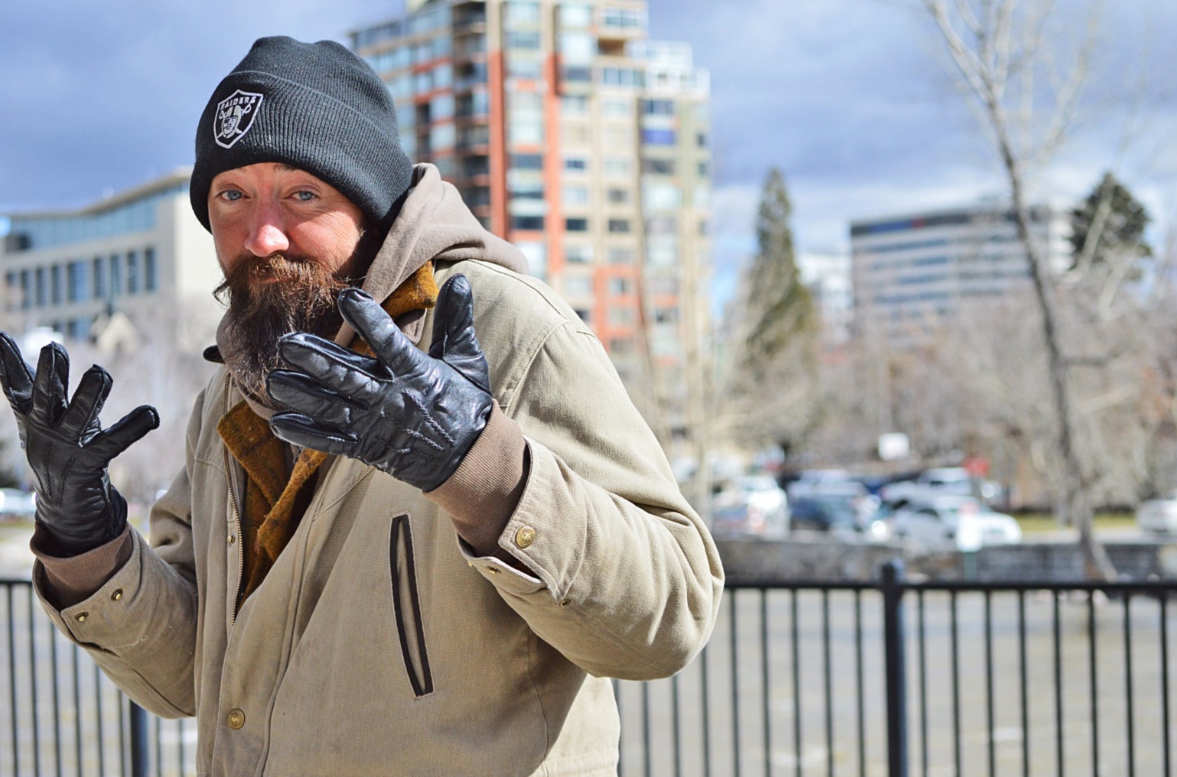 A friend of Dora and Hobo wanted to show some of his boxing moves. Photo by Janay Hagans.