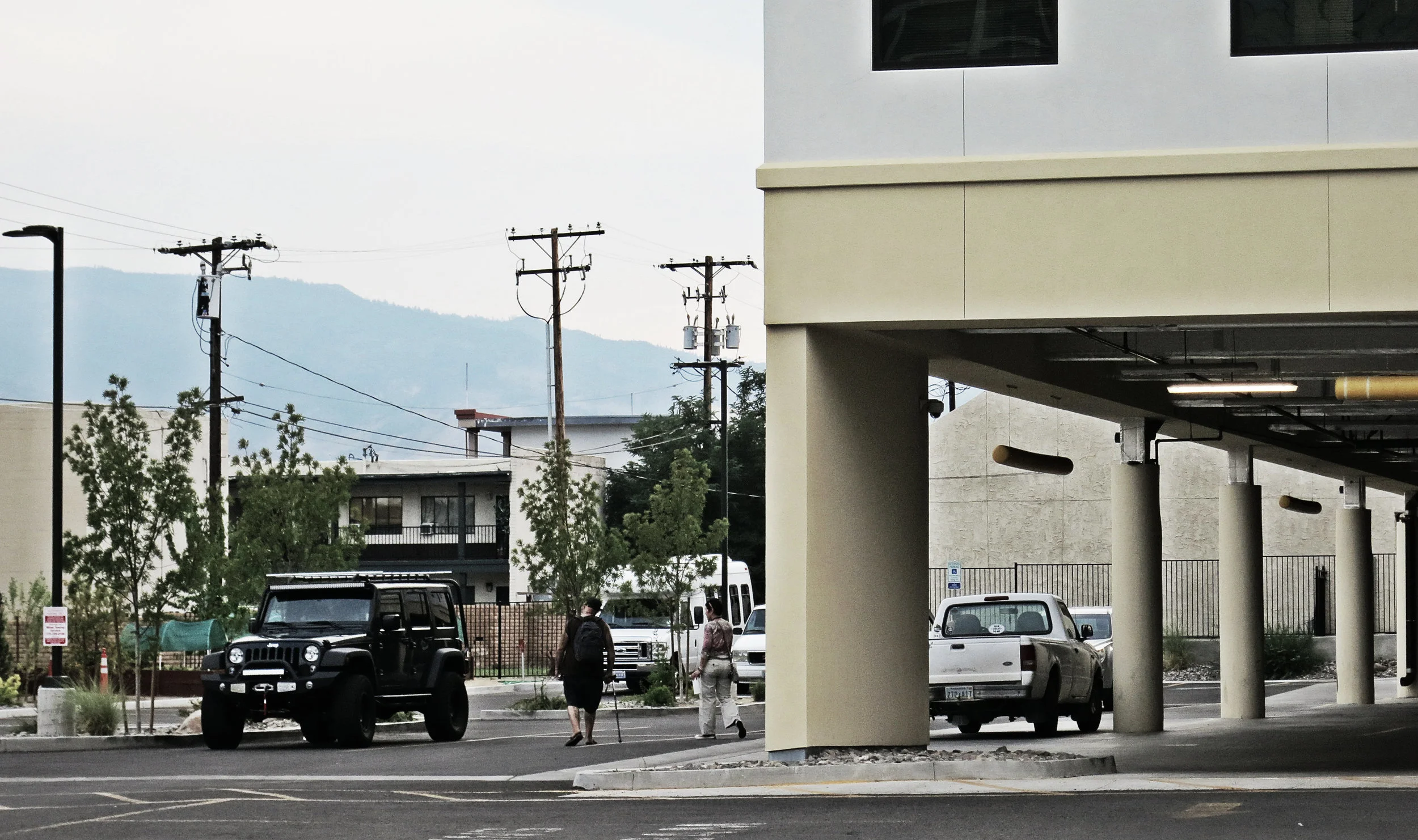 Lisa Lee and Fuzz headed to her car, before she drove him back to his encampment along the river.