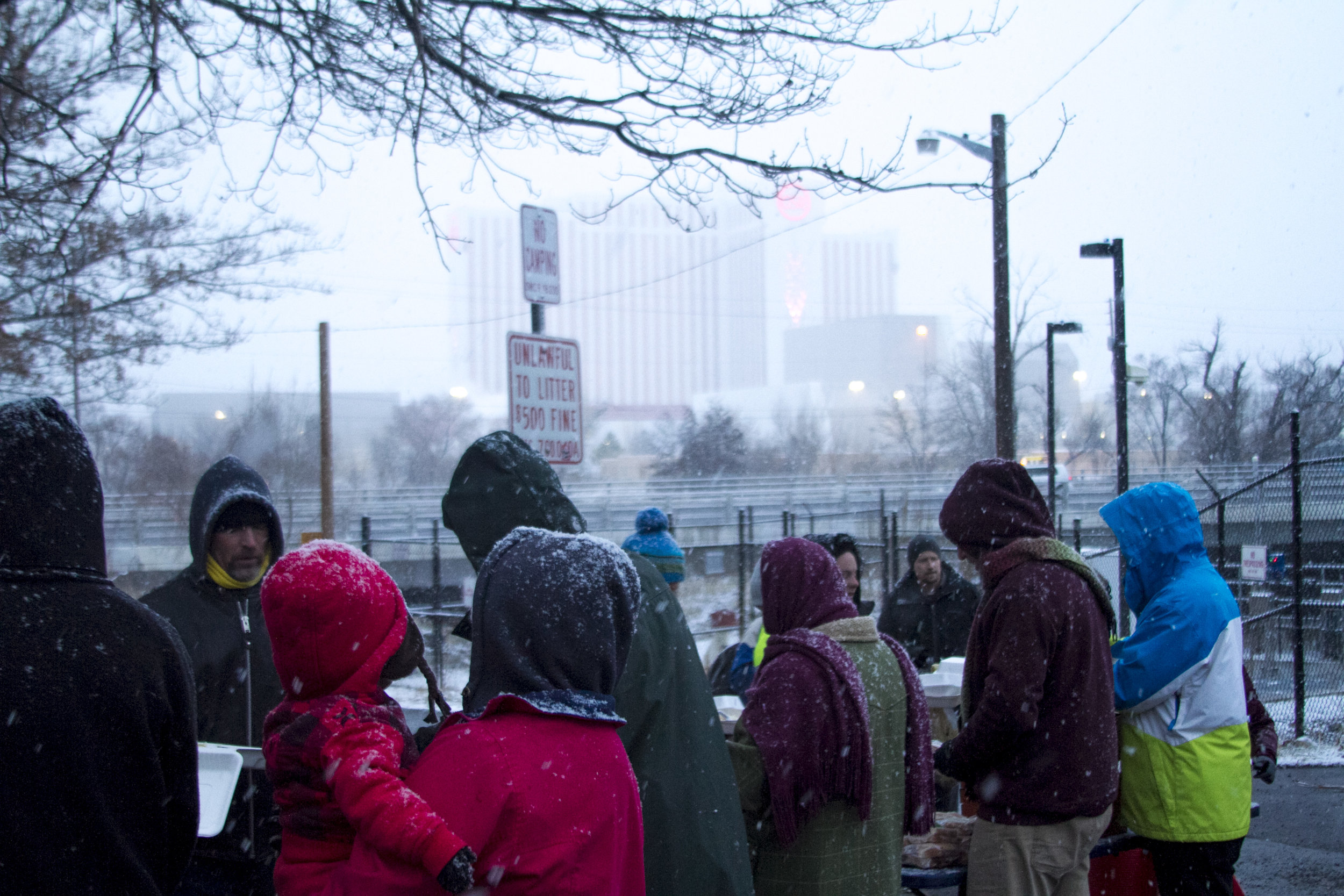 For those interested in participating, Food Not Bombs Reno can be found on Facebook . They say those who wish to help can just come at 5:30 on Monday evenings with whatever they can bring, from food to utensils, garbage bags and plastic plates, as well as donations for the houseless.https://www.facebook.com/renofoodnotbombs/