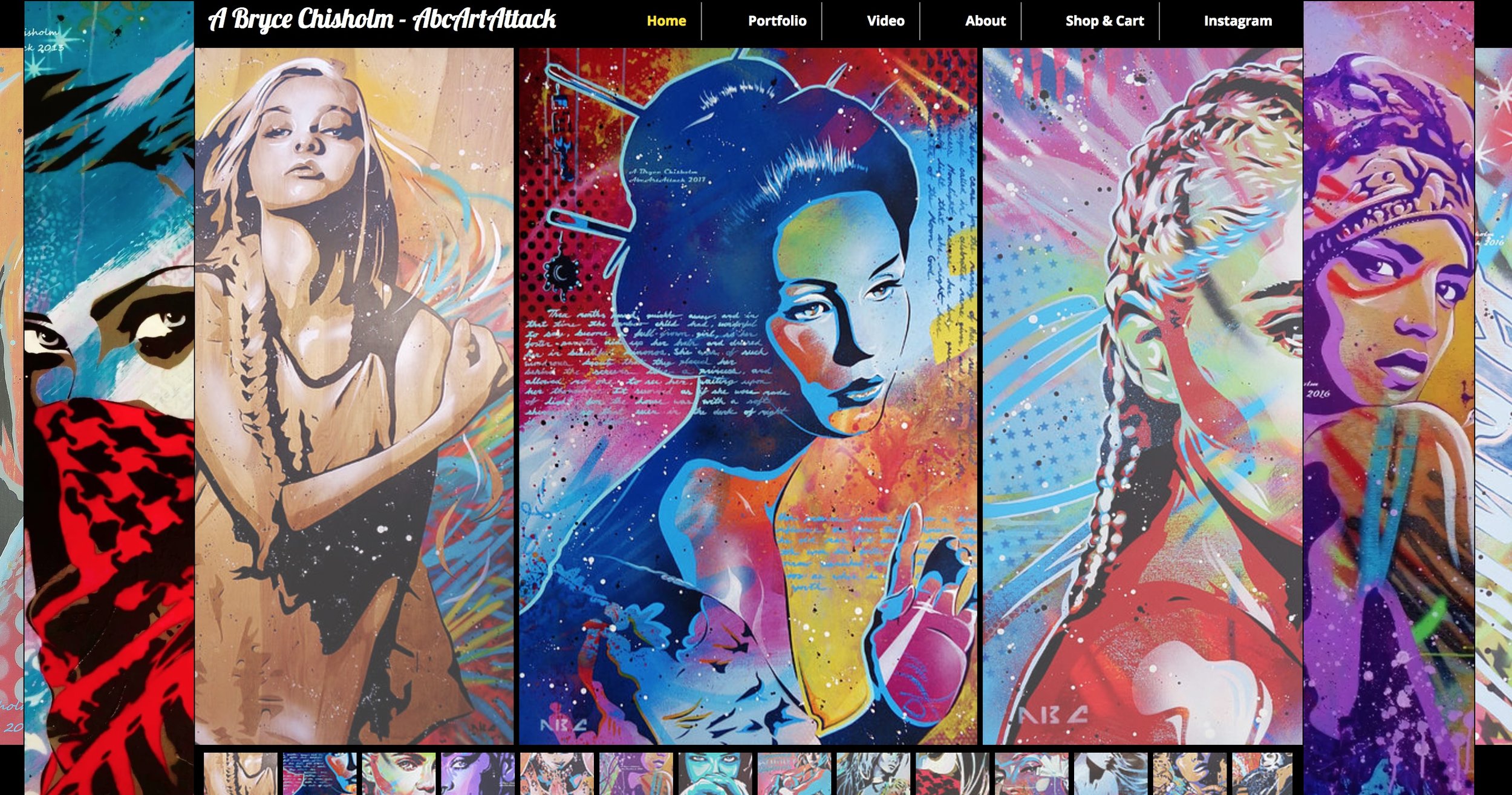 A screengrab of Bryce Chisholm's website used on Our Town Reno with his permission.