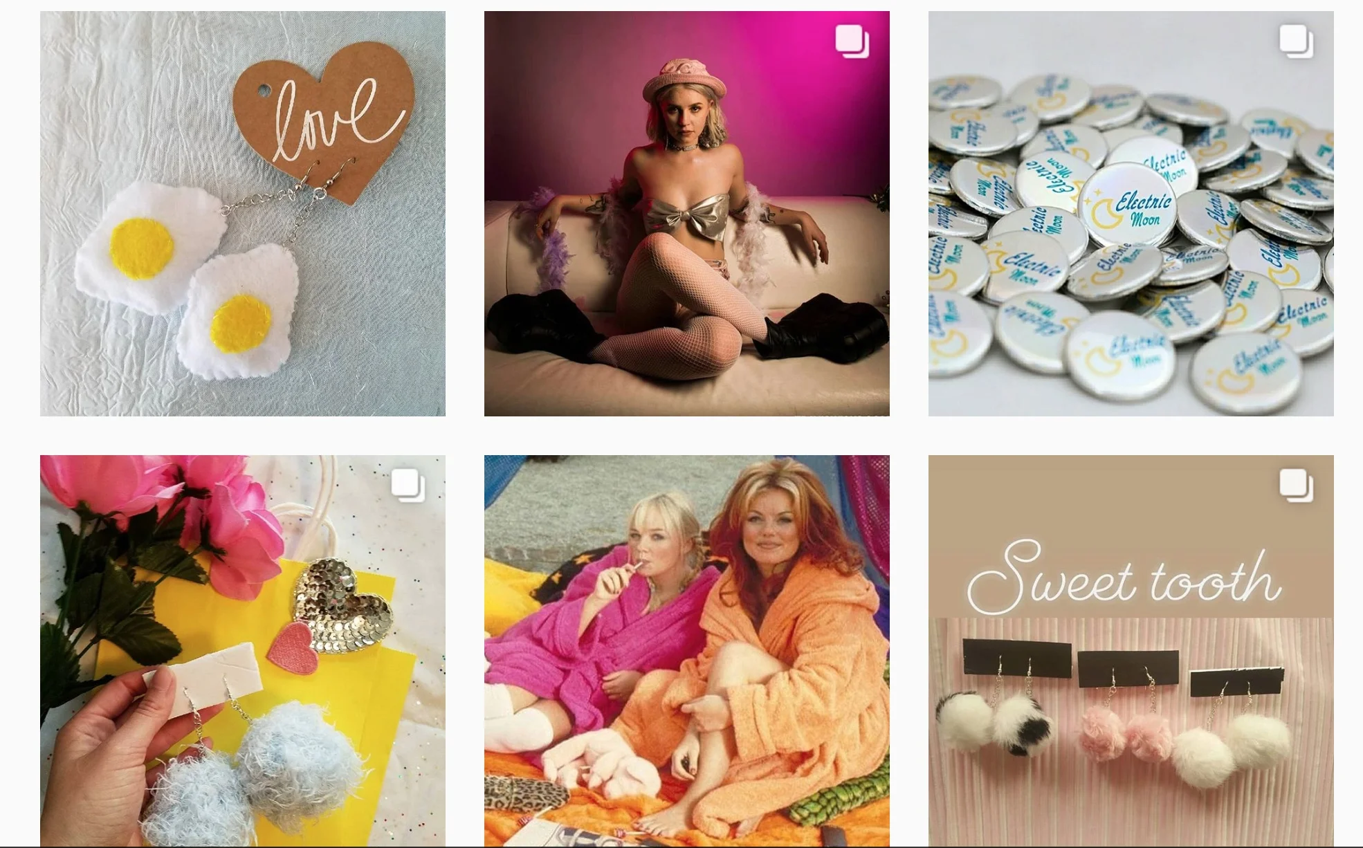 A screengrab from the Electric Moon Boutique Instagram Yarrow runs. "I haven't even started my Etsy," she said. "My friend is doing all of my product photography, so I'm in the midst of really establishing myself as a business and mostly I've just been selling stuff through pop up events."