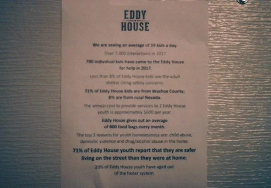 “Most of our kids have severe trauma… They’re in a constant state of fight or flight … It actually causes brain damage, long term significant trauma.”⎯ Michele Gehr, Eddy House Executive Director