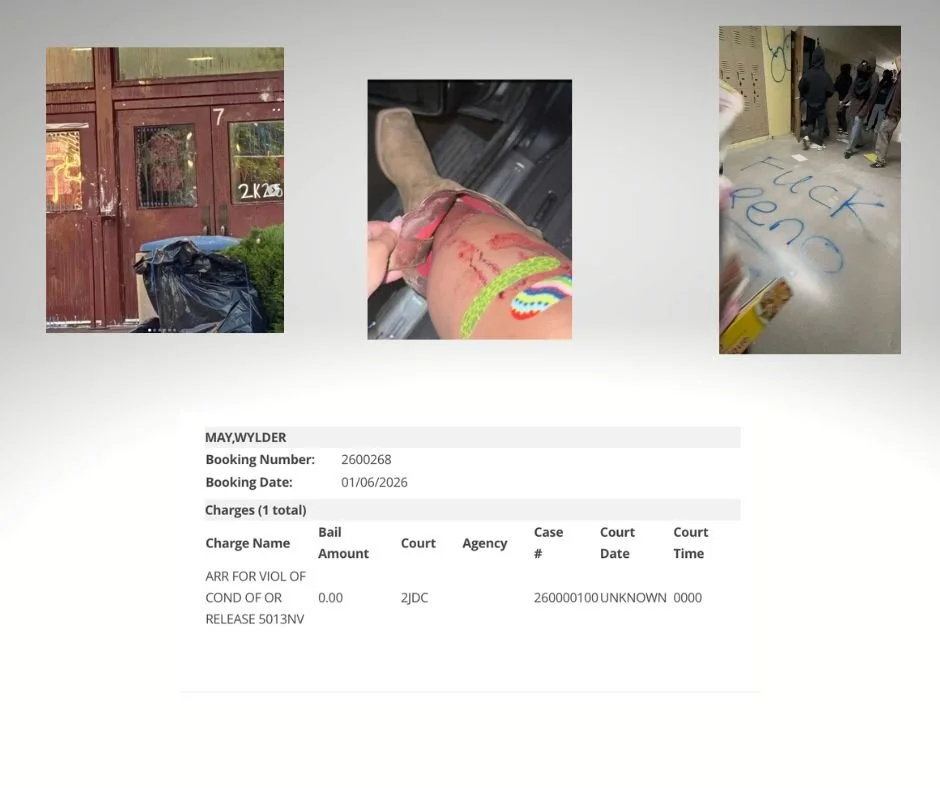 While Reno High Vandalism Case Approaches Sentencing, One Former Student is In Custody