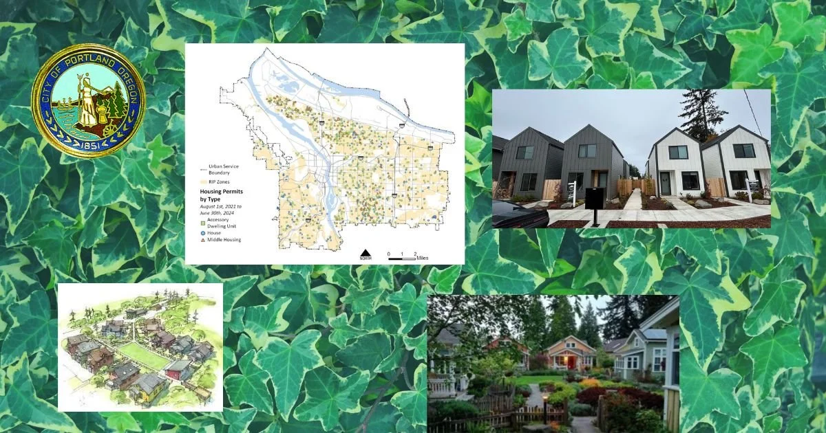 We Finally Got ADUs, but with many restrictions.  What About Following Portland’s Lead to Now Get Cottage Clusters? 