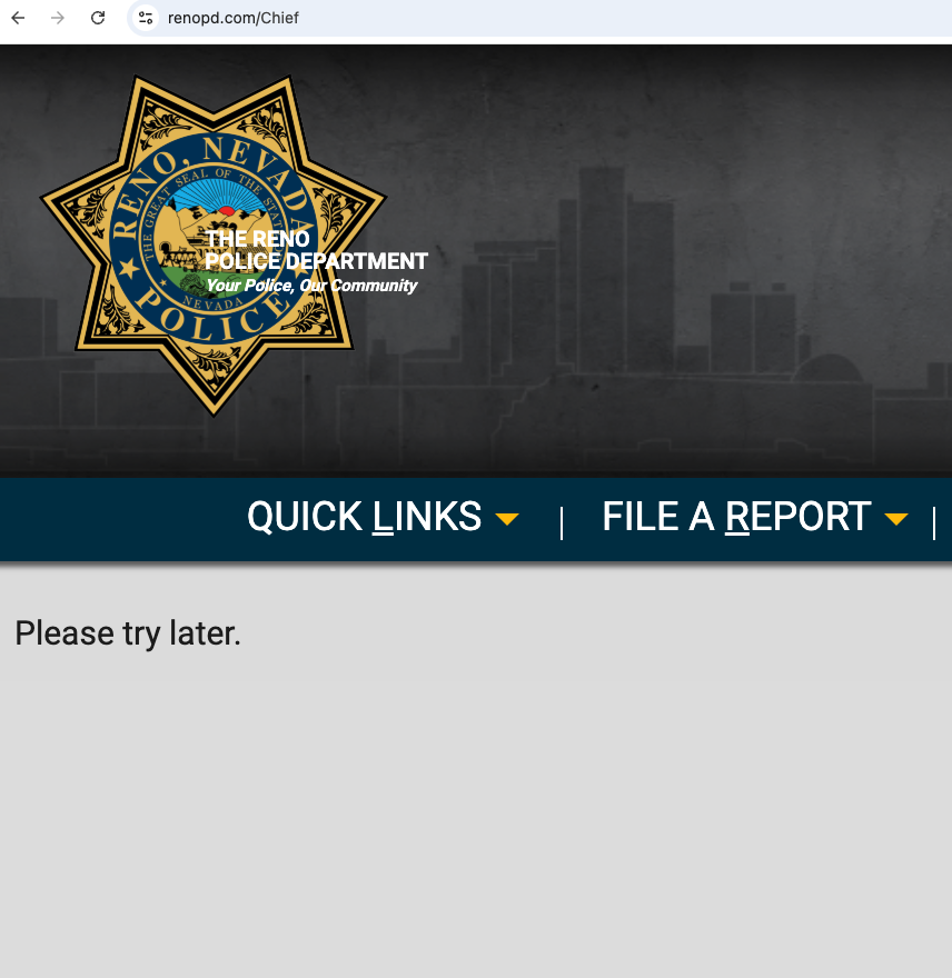 Reno Police Chief Is Fired Two Months Into Still Unspecified Investigation