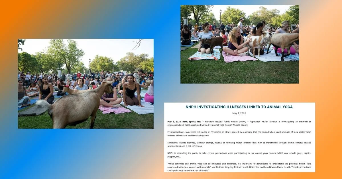 Northern Nevada Public Health Confirms One or More Locals Recently Got Crypto, with Renewed Warning Concerning Live Animal Yoga