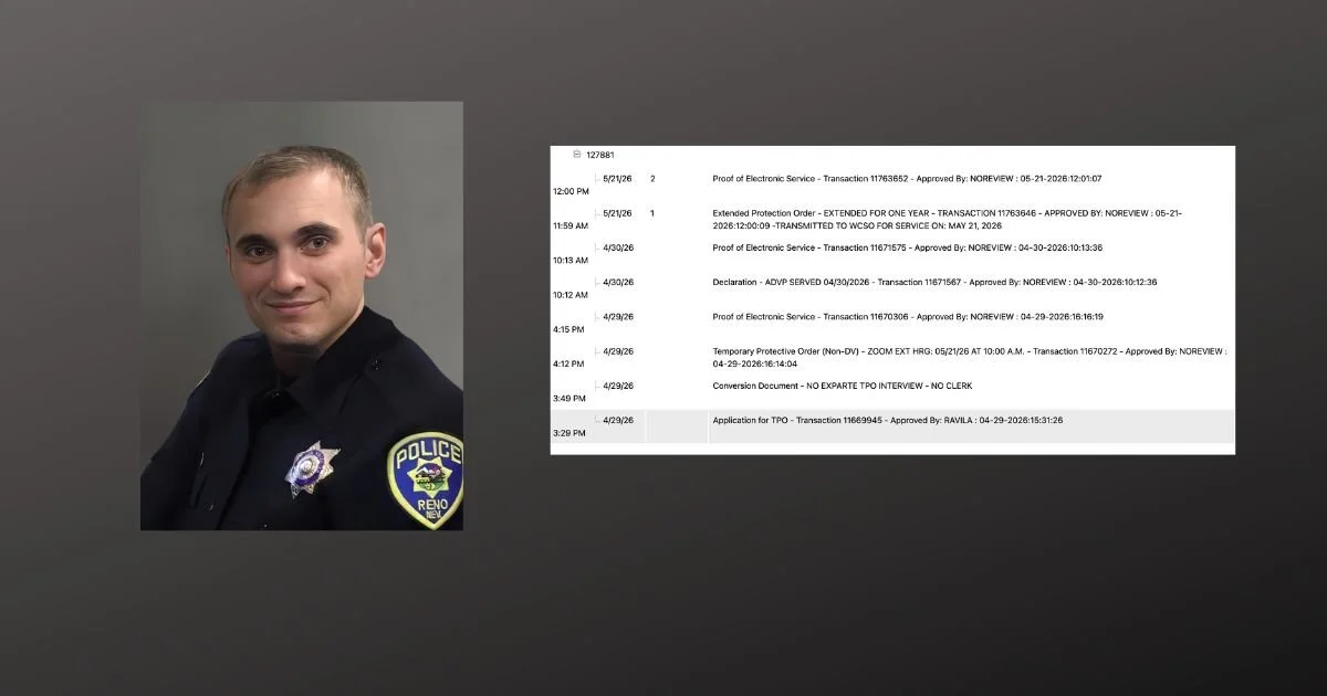 Reno Police Detective's Death Came Same Day as TPO Was Extended Against Him For One Year 