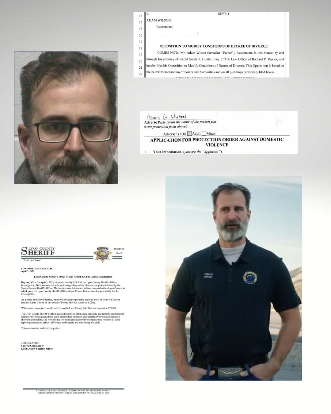 Charge Reported Dropped Against Storey County Top Official, While He Faces More Accusations Related to his Children and Former Wife