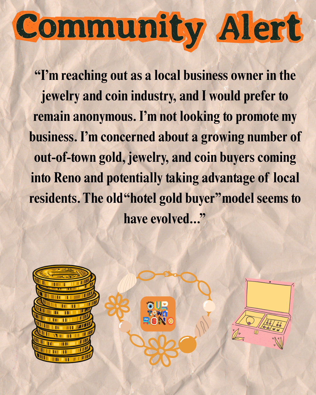 Business Owner Expresses Concerns About Out of Town Gold, Jewelry and Coin Buyers Coming Through Our Region 