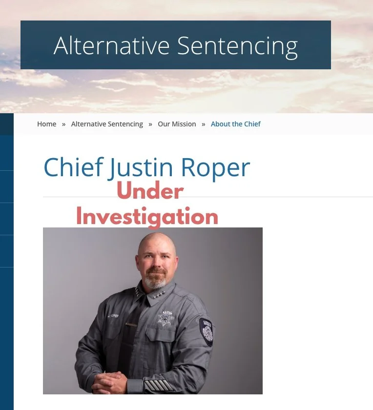 Under Investigation Washoe County Alternative Sentencing Chief Justin ...