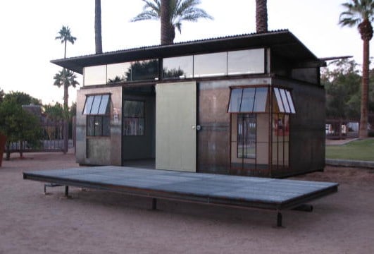 Steel microdwelling by Michael Anderson