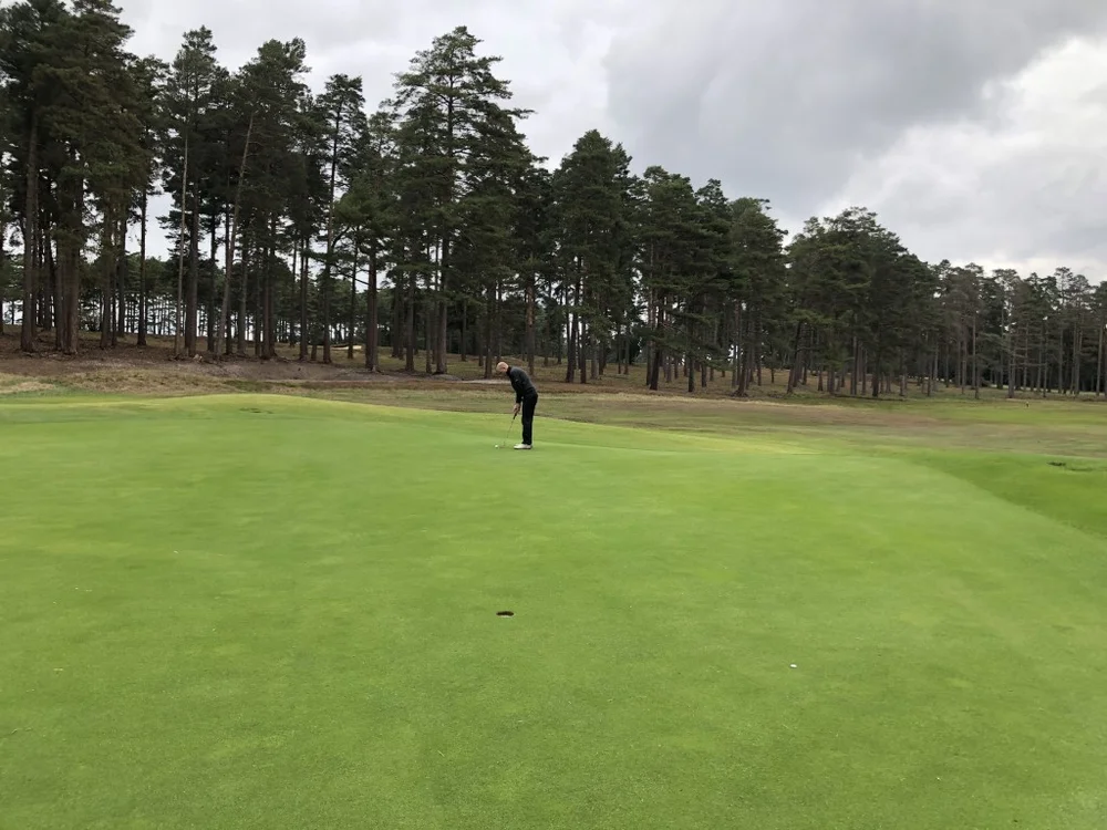 sachin and babi light blue dress Swinley Forest Golf Club Review