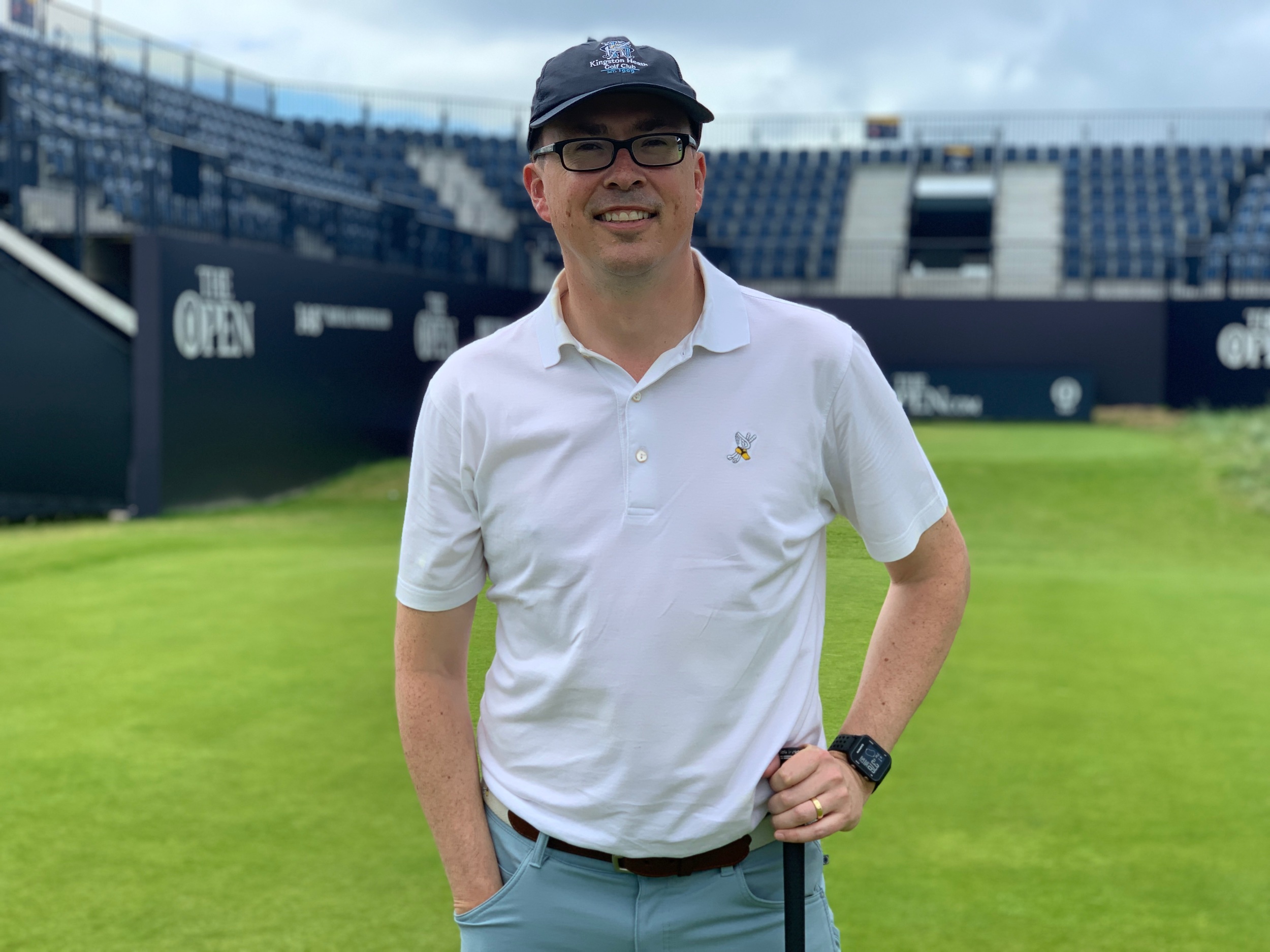 Only a sight hint of nerves on the first tee!