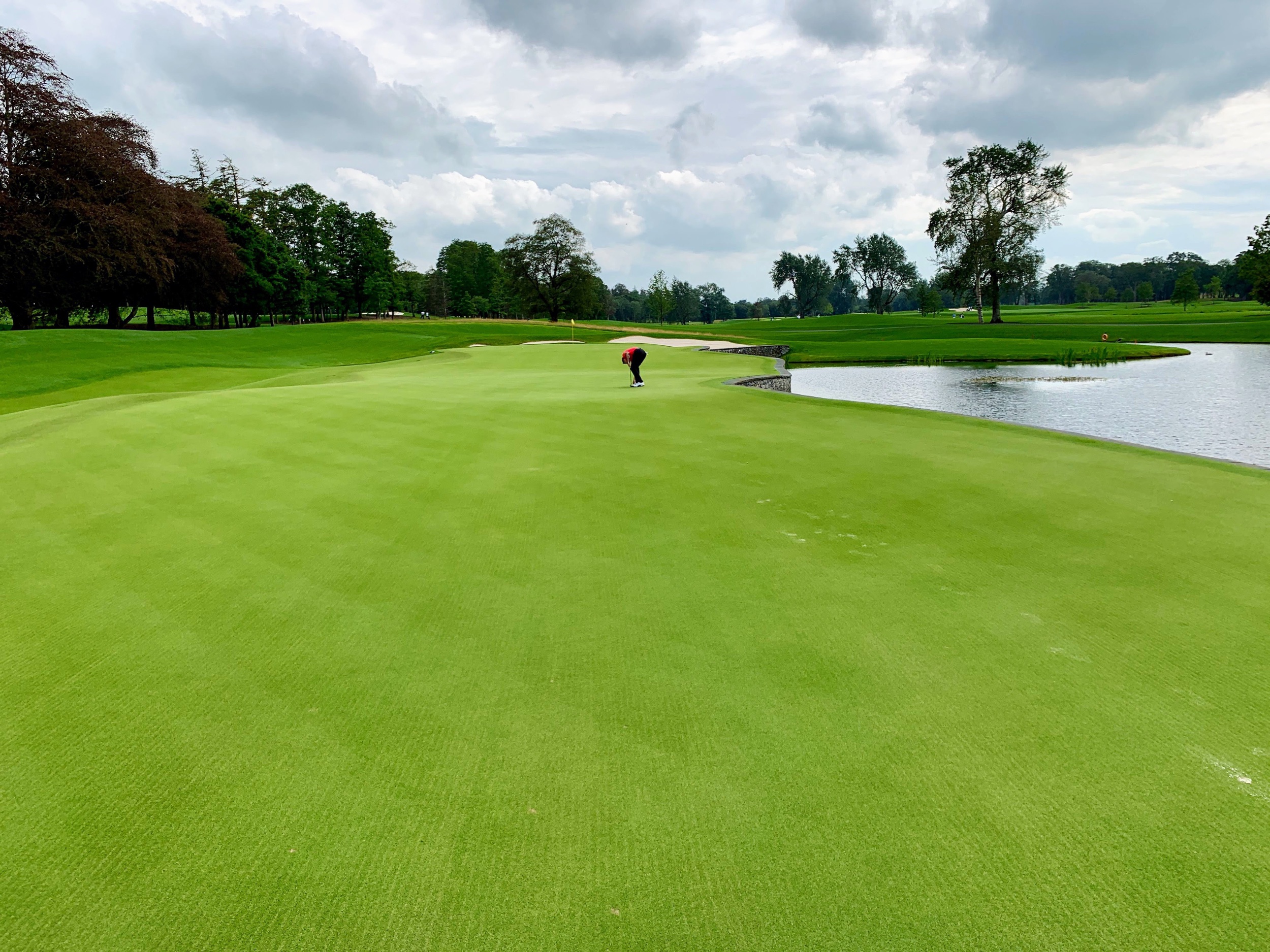 The 16th green is almost 90 yards wide