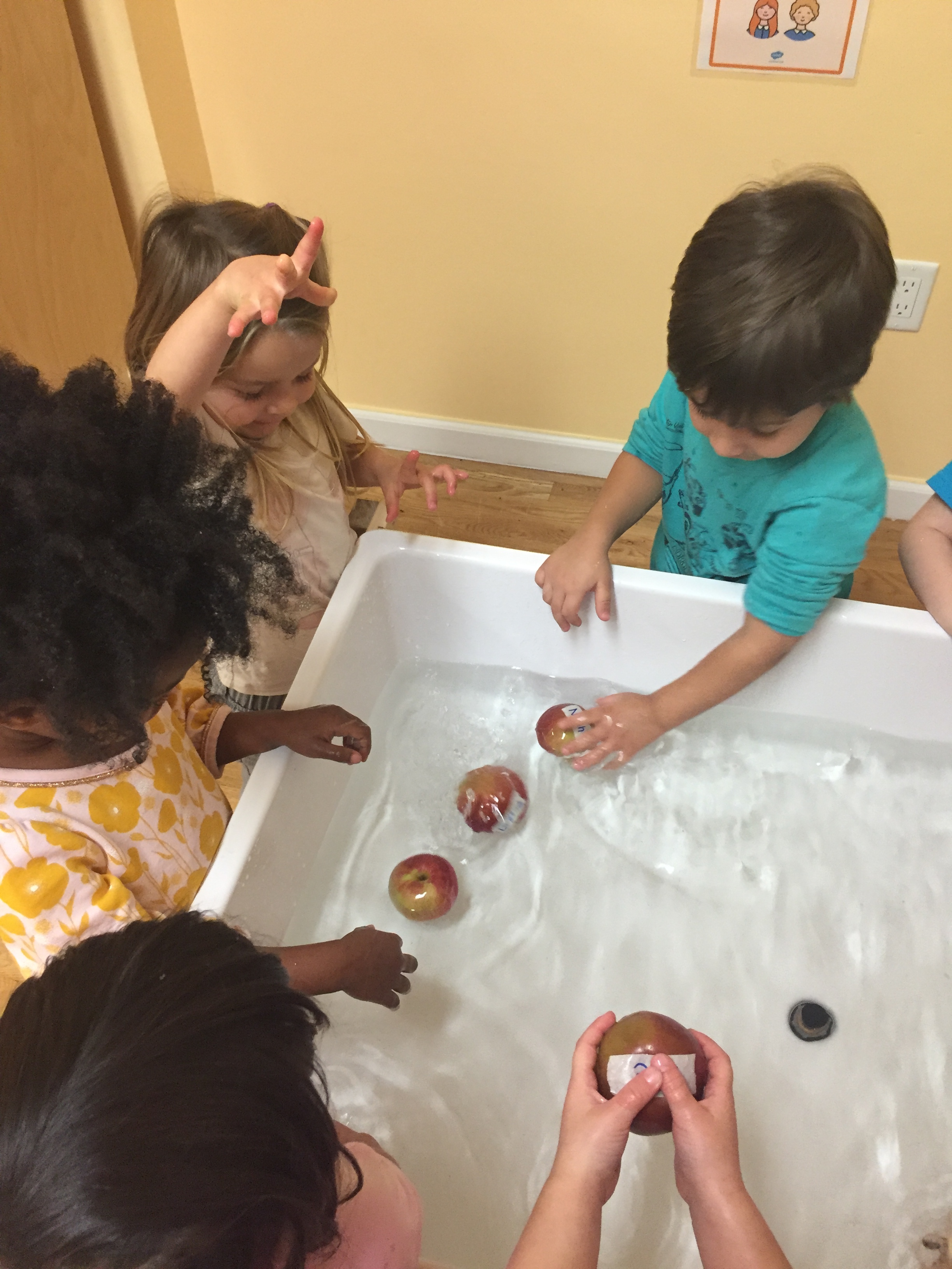  1, 2 ,3 drop! We didn't mind the splash effect from our science experiment!